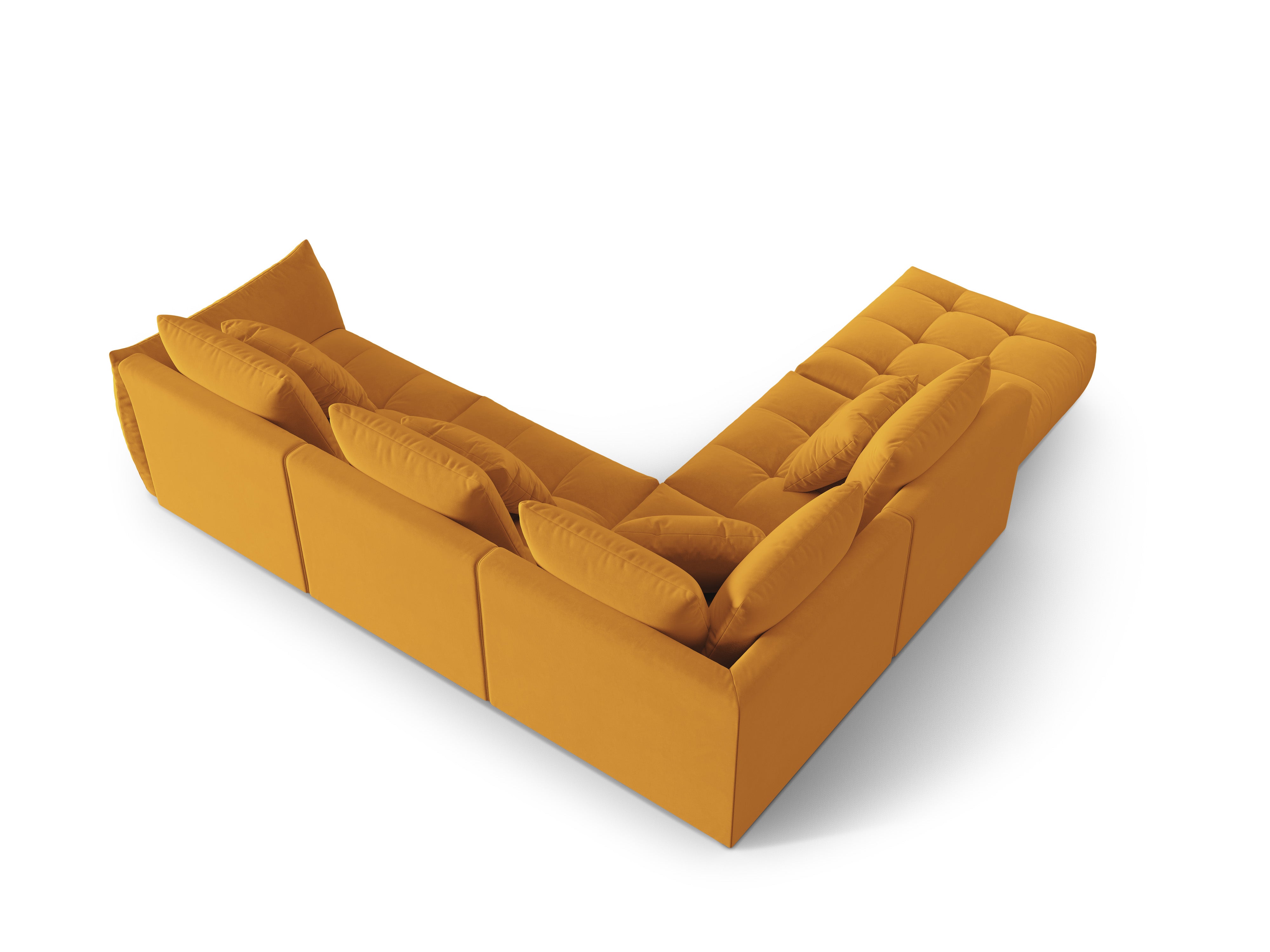 Velvet Modular Left Corner Sofa, "Bloom", 4 Seats, Yellow, 316x310x95
Made in Europe