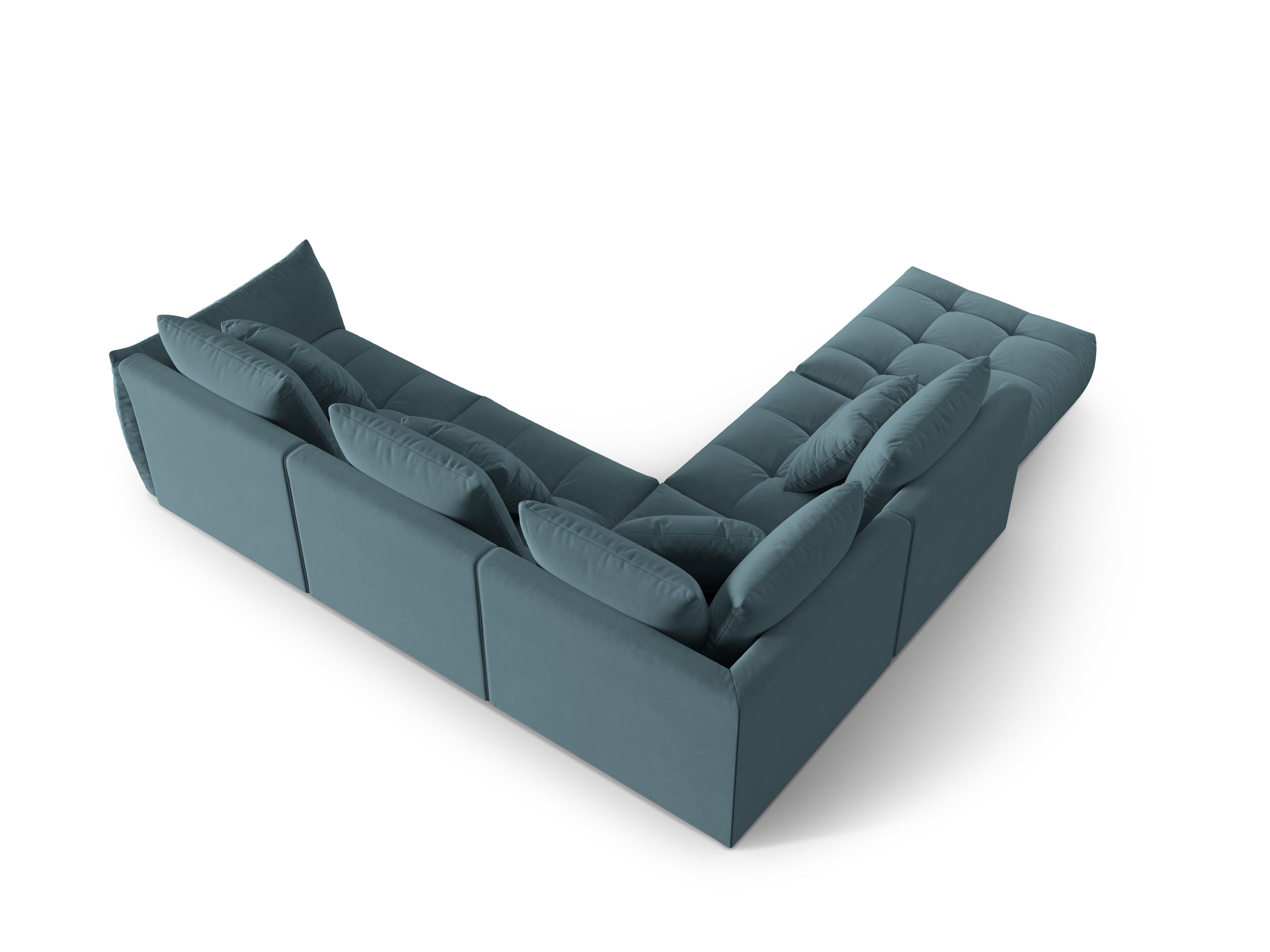 Velvet Modular Left Corner Sofa, "Bloom", 4 Seats, Pastel Blue, 316x310x95
Made in Europe