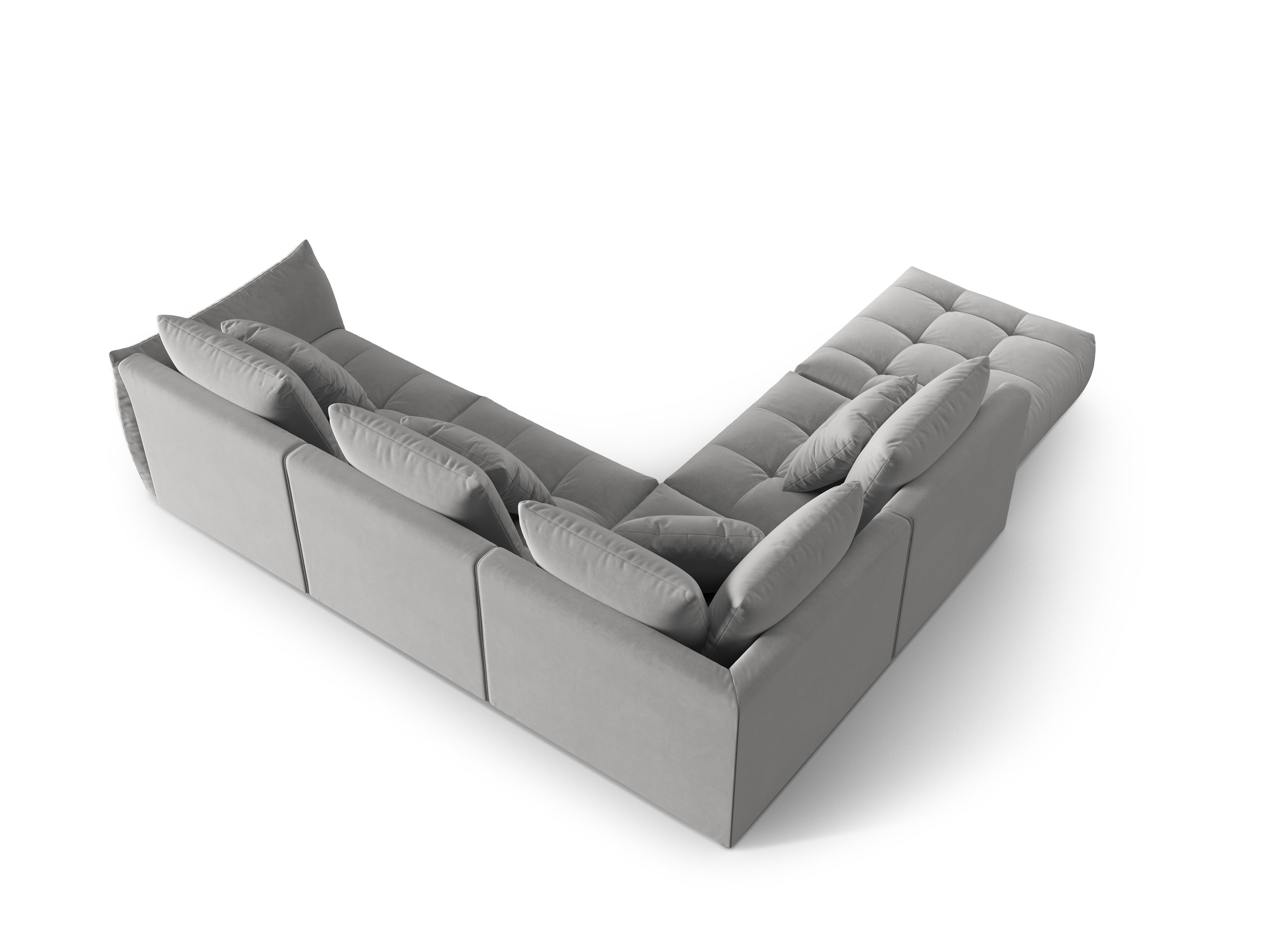Samt modulares linke Ecksofa, "Bloom", 4 Sitze, Grau, 316x310x95
In Europa gemacht