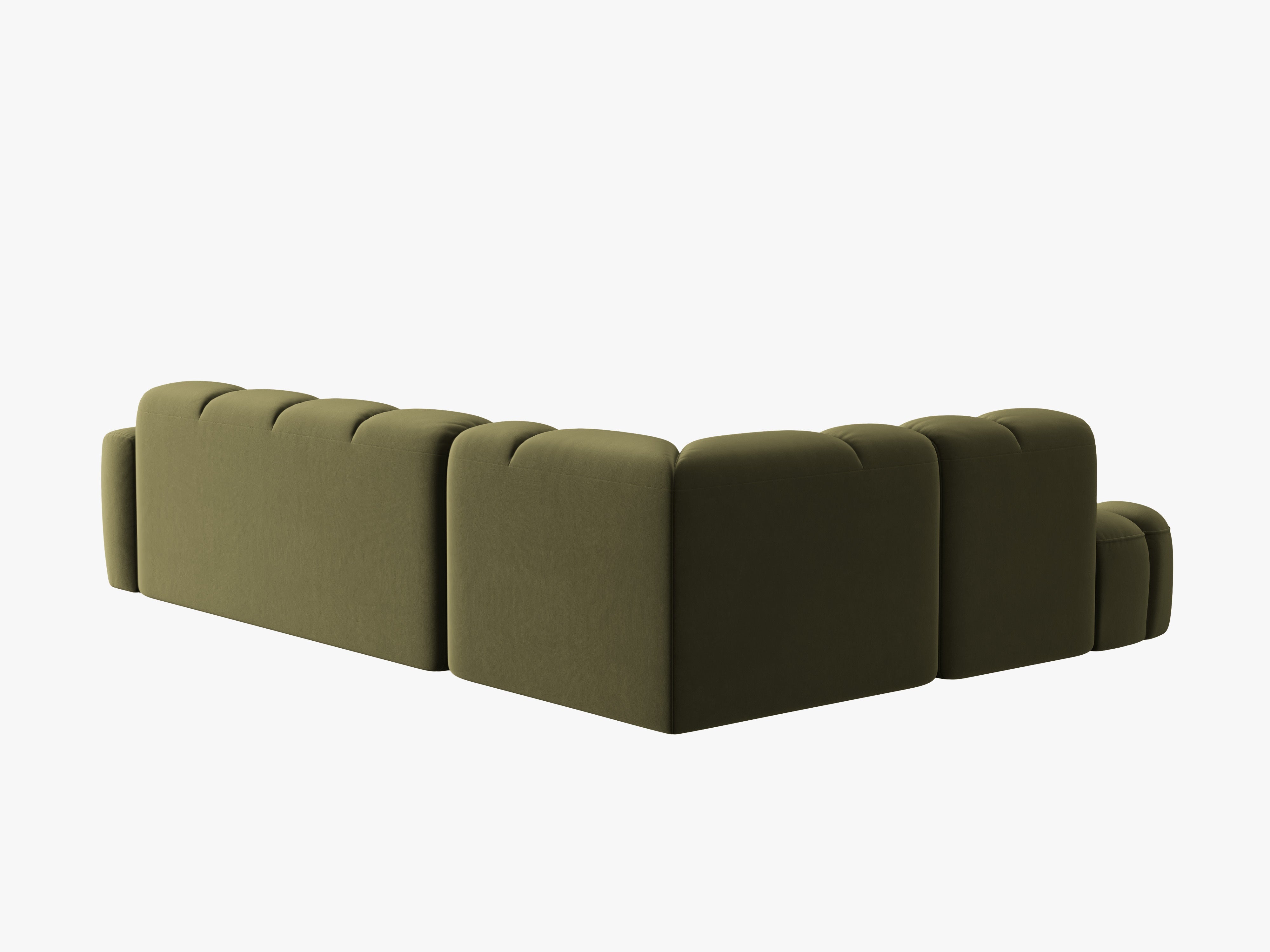 Samt-Ecksofa links LISA grün [Monika]