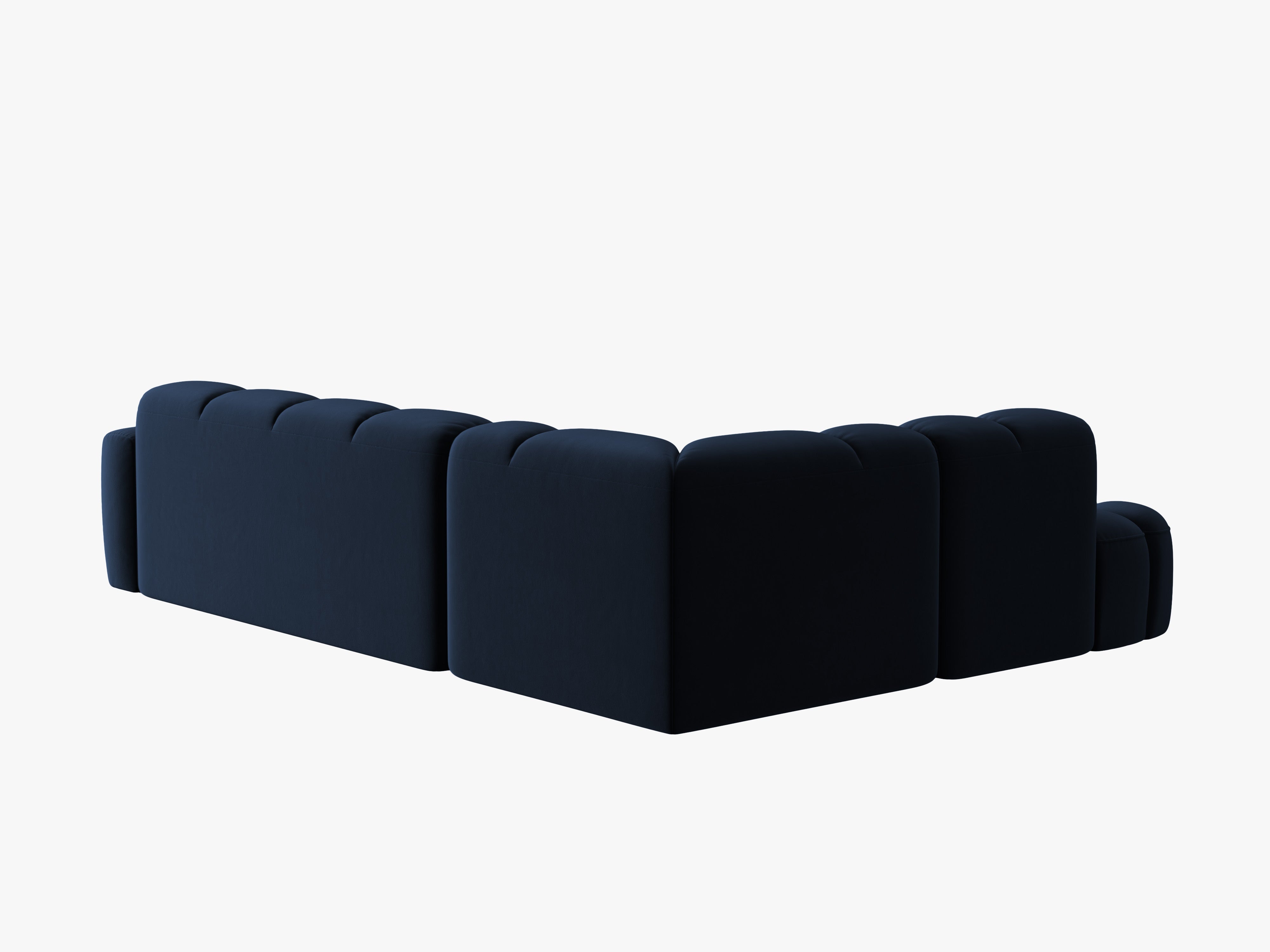 Samt-Ecksofa links LISA königsblau [Monika] [Julia spr]