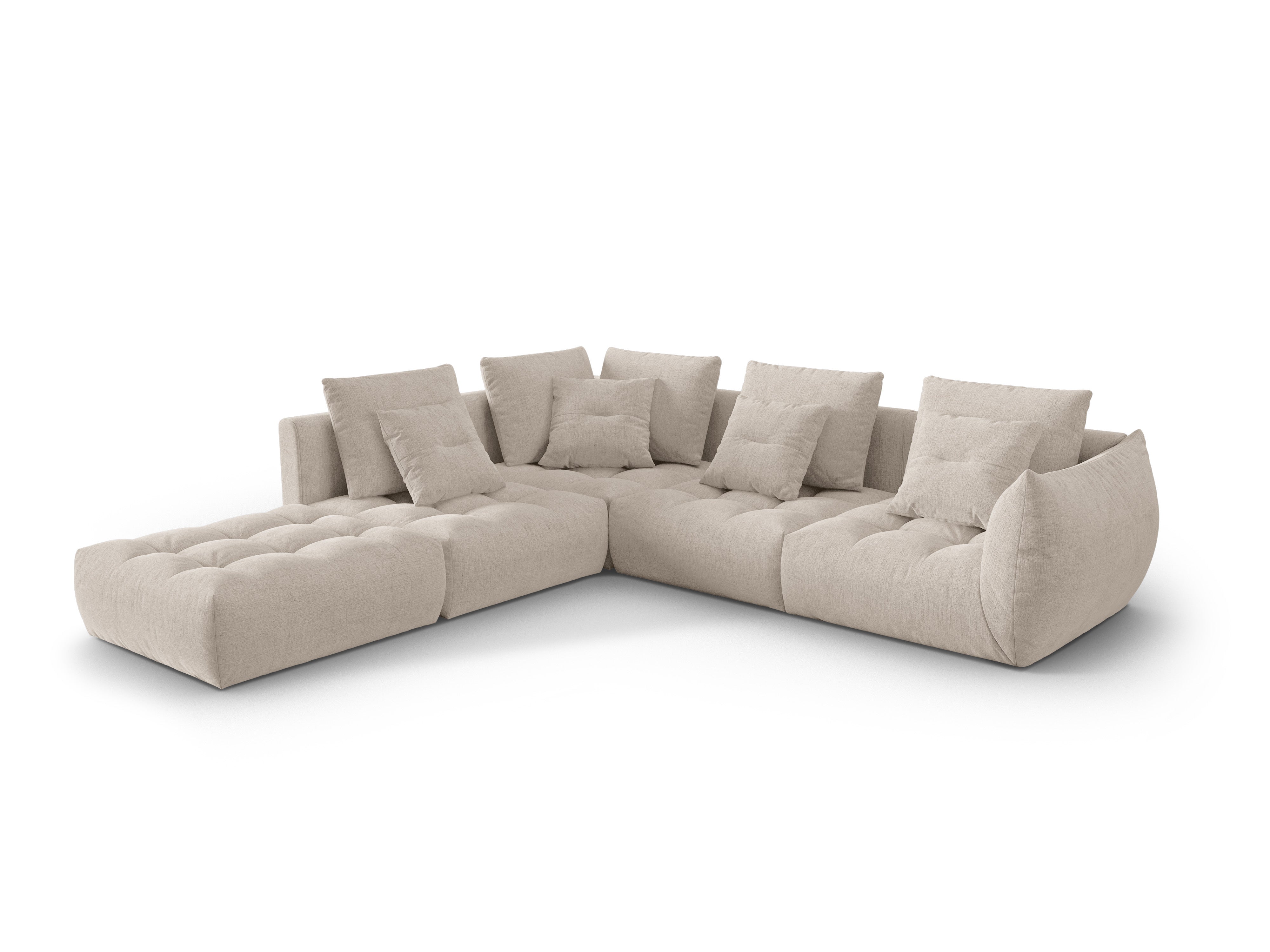Modular Left Corner Sofa, "Bloom", 4 Seats, Dark Beige, 316x310x95
Made in Europe