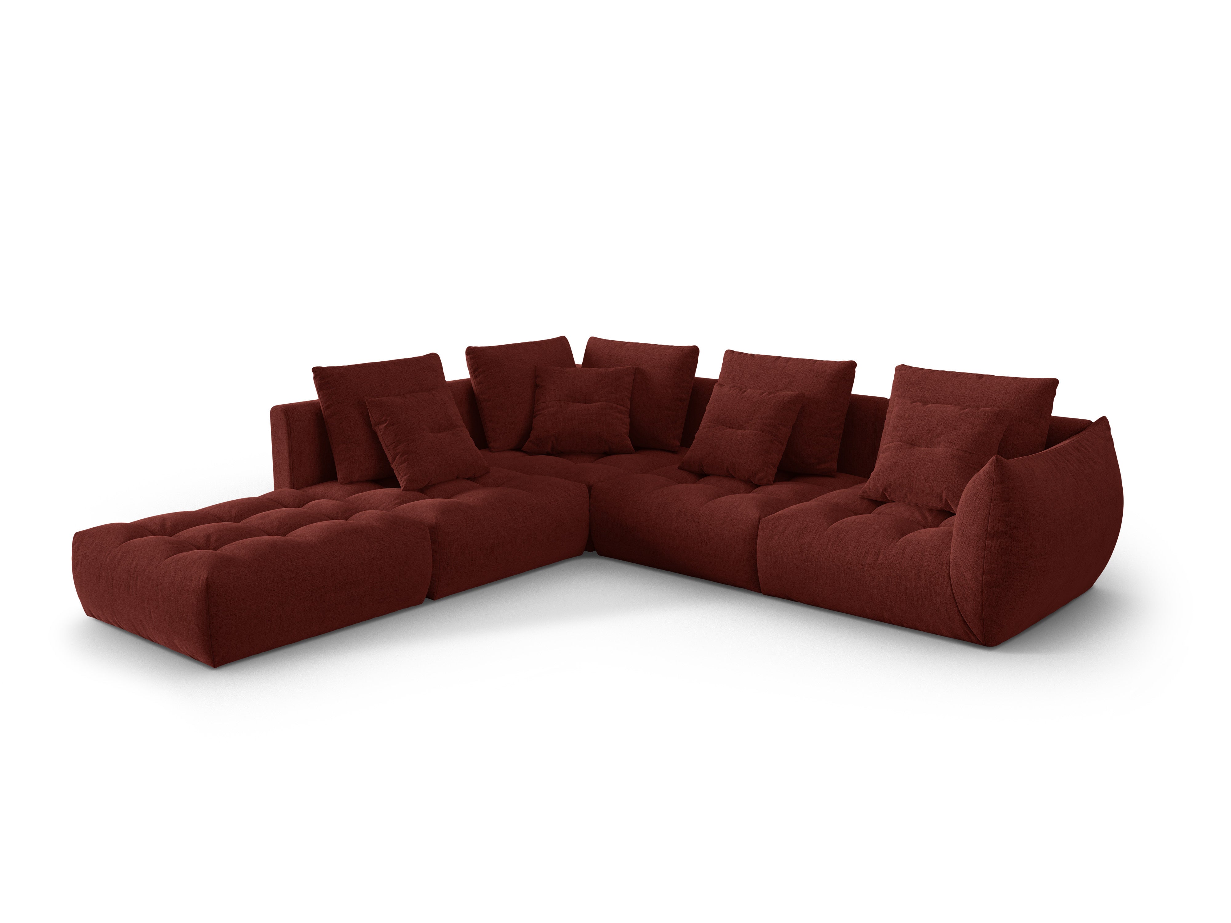 Modular Left Corner Sofa, "Bloom", 4 Seats, Red, 316x310x95
Made in Europe