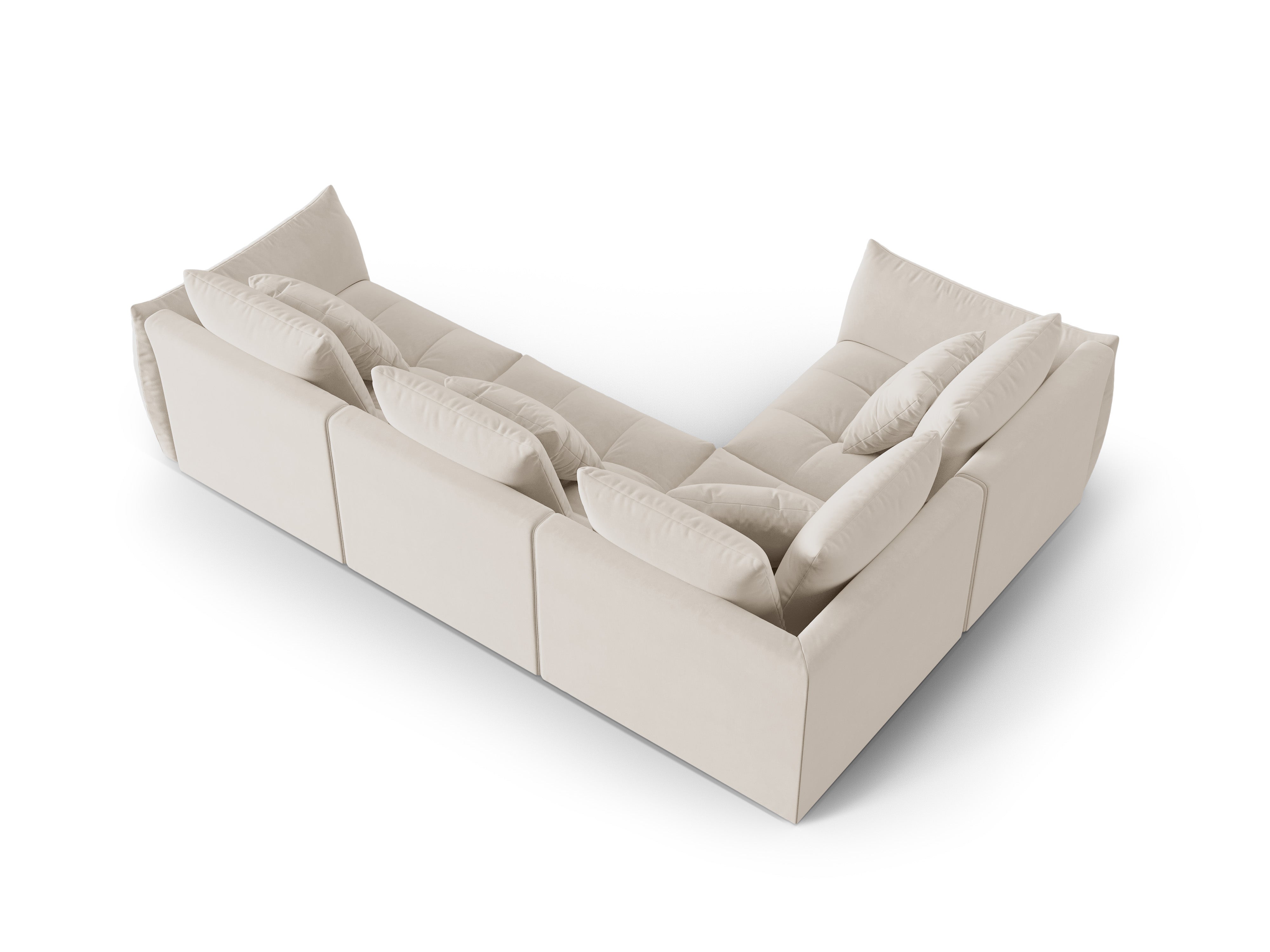 Samt modulares linke Ecksofa, "Bloom", 3 Sitze, Ecru, 316x216x95
In Europa gemacht