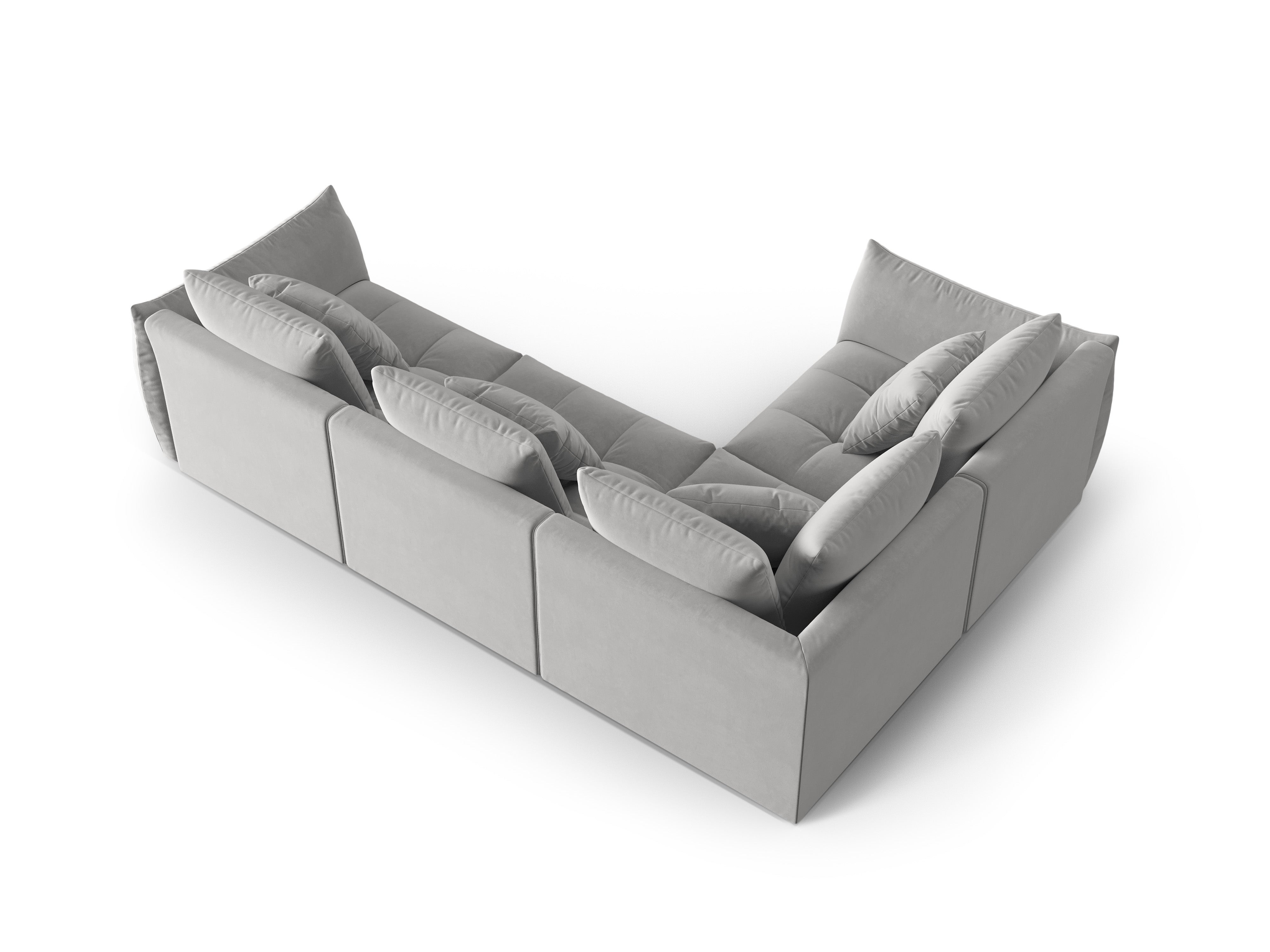 Samt modulares linke Ecksofa, "Bloom", 3 Sitze, Grau, 316x216x95
In Europa gemacht