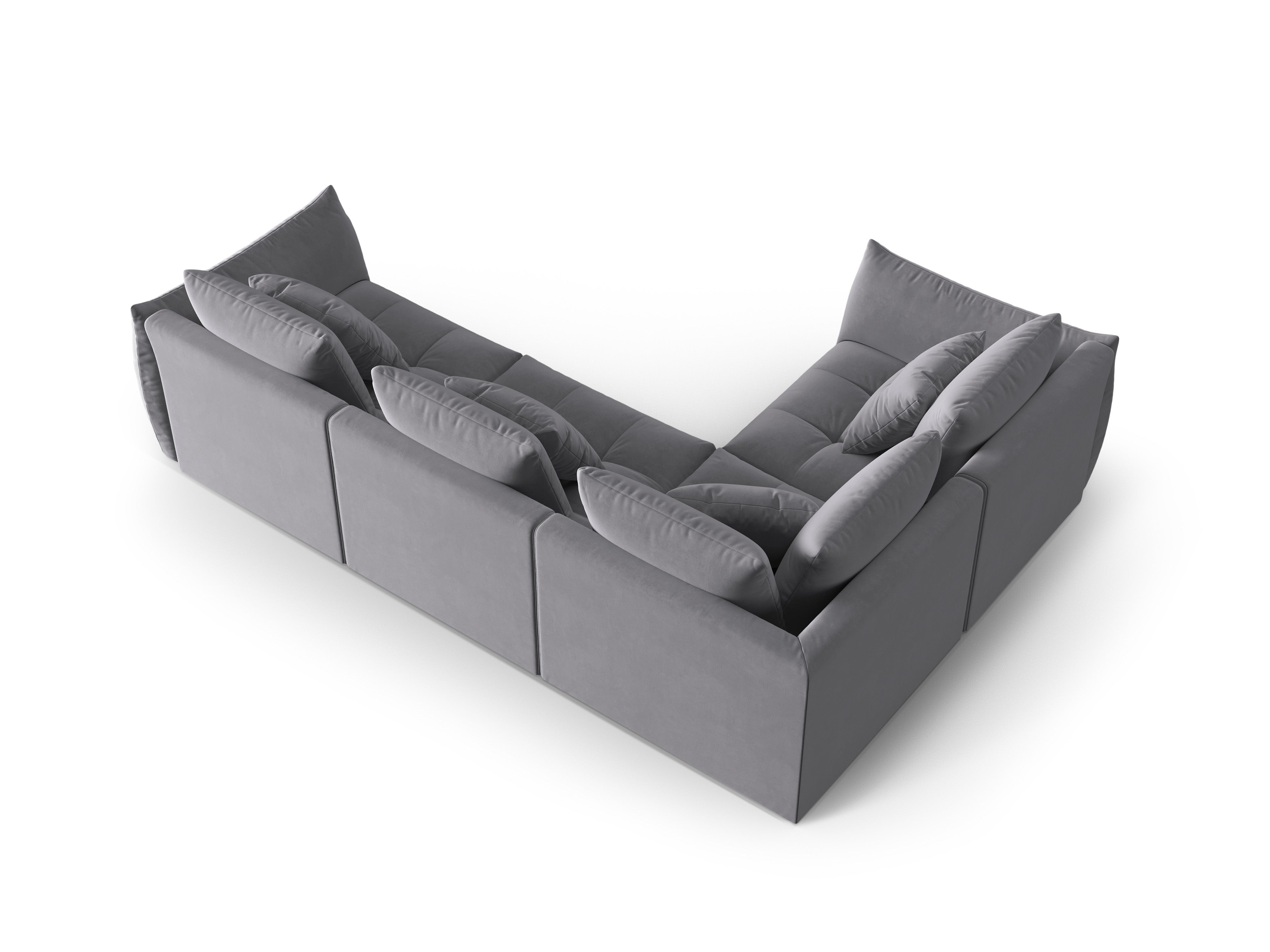 Samt modulares linke Ecksofa, "Bloom", 3 Sitze, Dunkelgrau, 316x216x95
In Europa gemacht