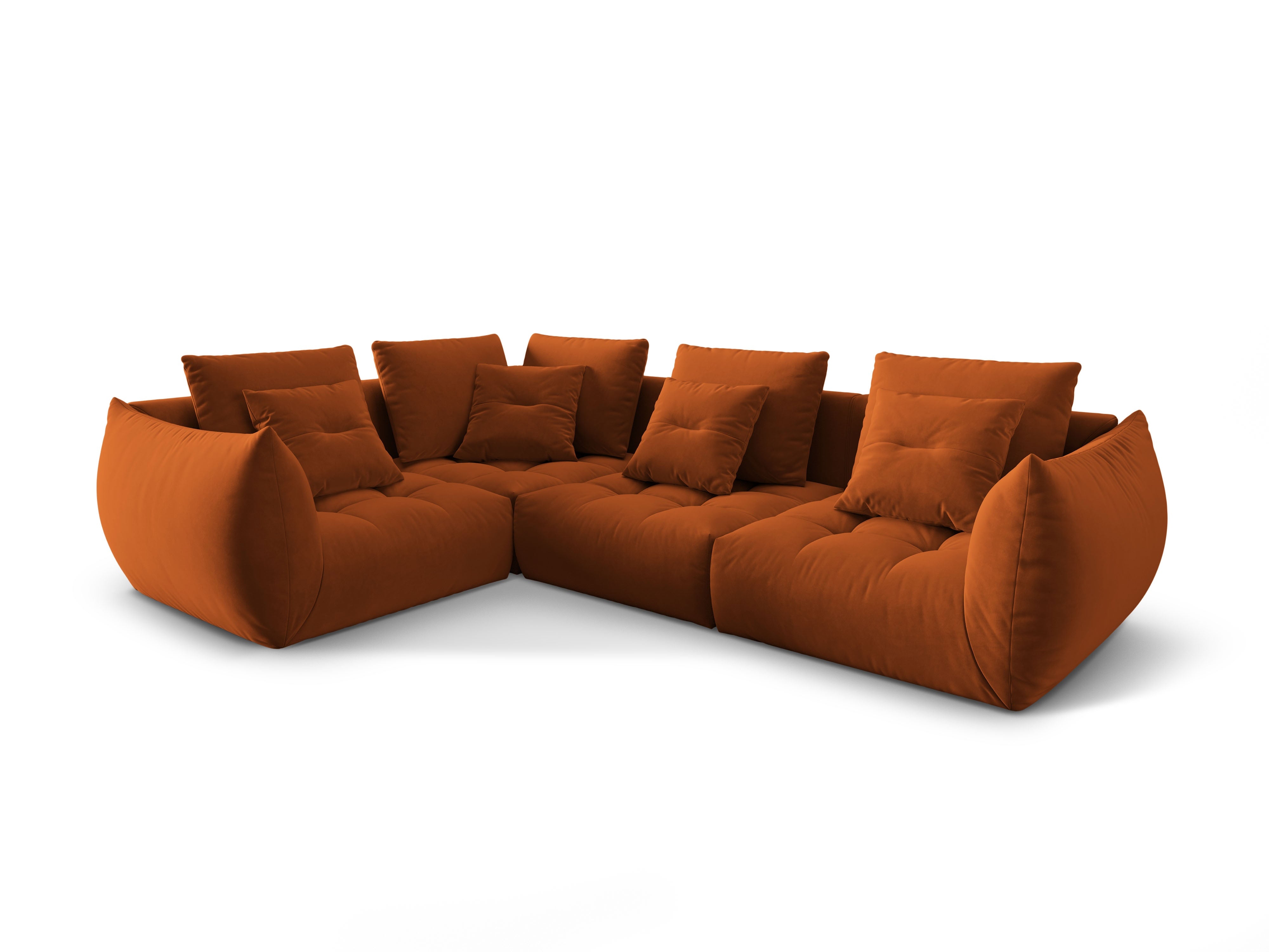 Velvet Modular Left Corner Sofa, "Bloom", 3 Seats, Terracotta, 316x216x95
Made in Europe