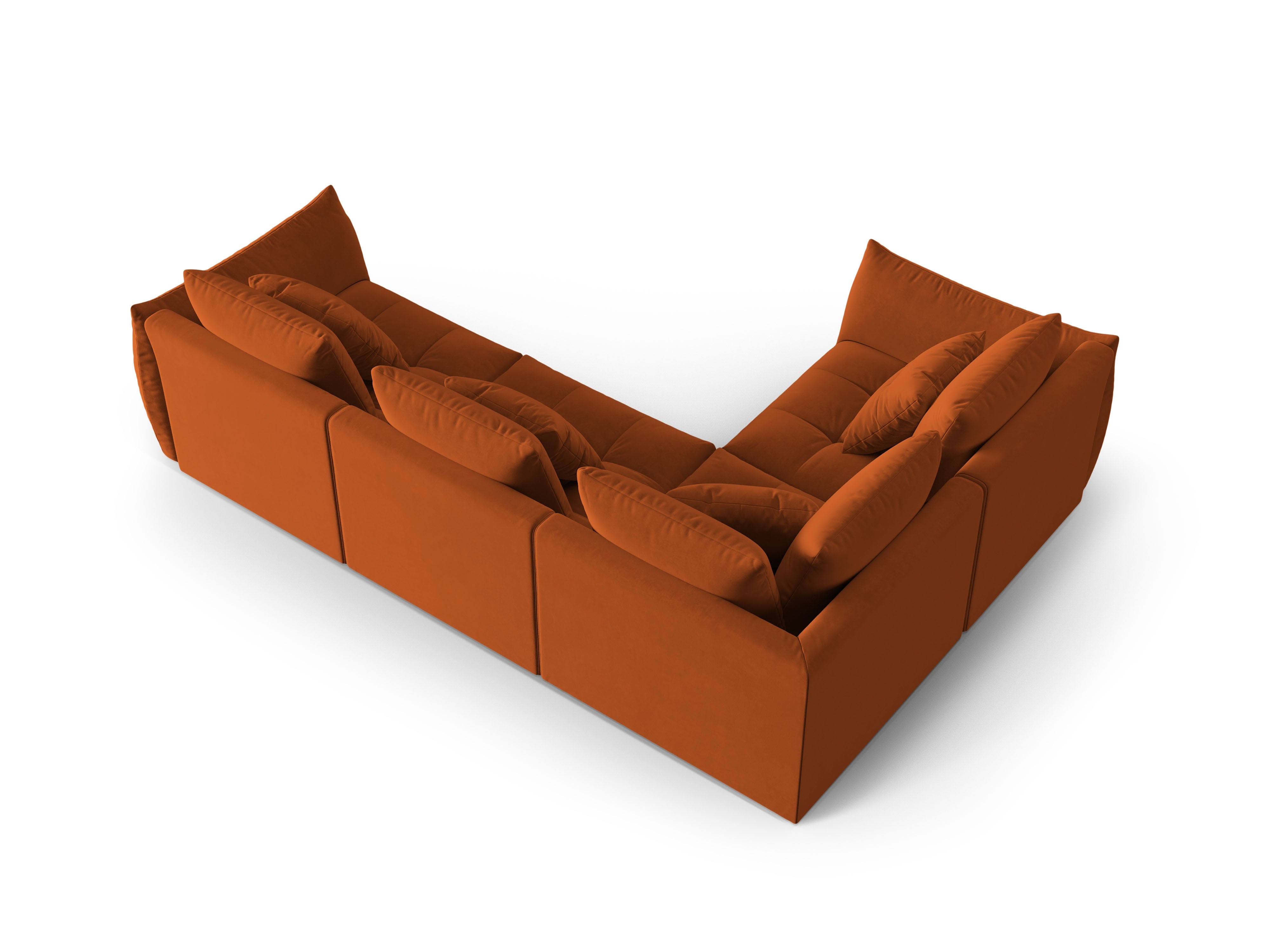 Velvet Modular Left Corner Sofa, "Bloom", 3 Seats, Terracotta, 316x216x95
Made in Europe