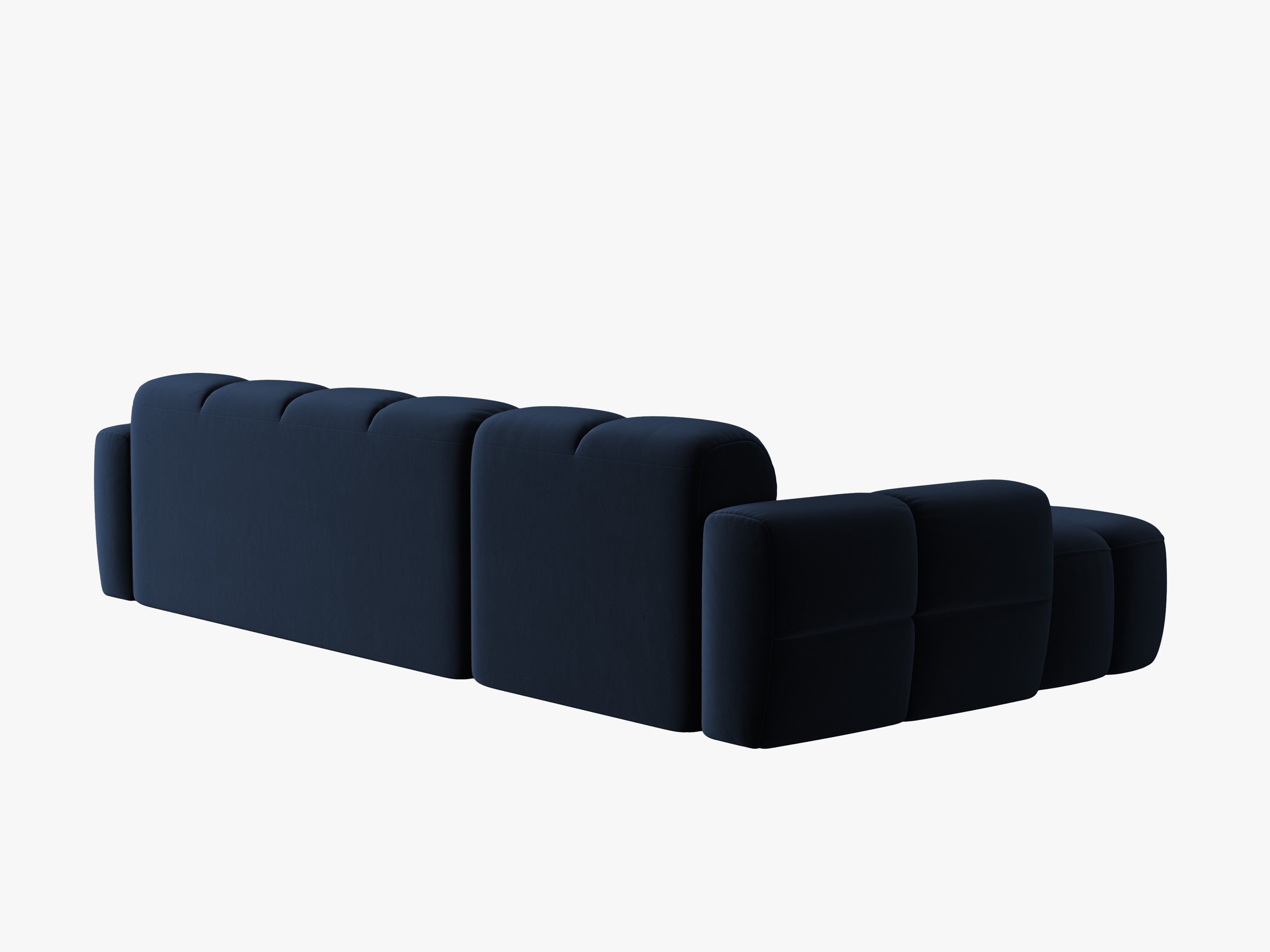 Samt-Ecksofa links LISA königsblau [Monika]