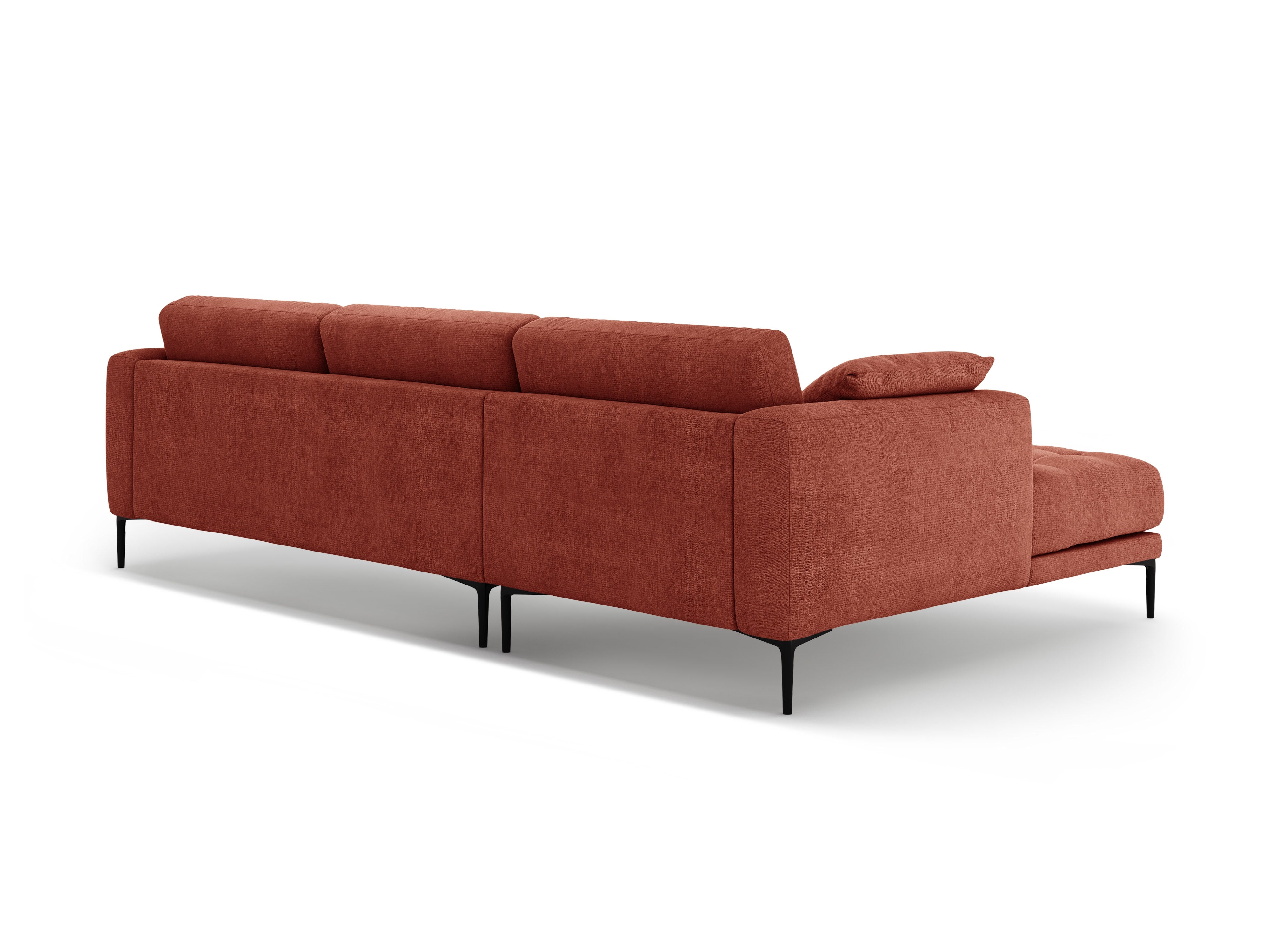 Left-sided corner sofa BEMY coral chenille