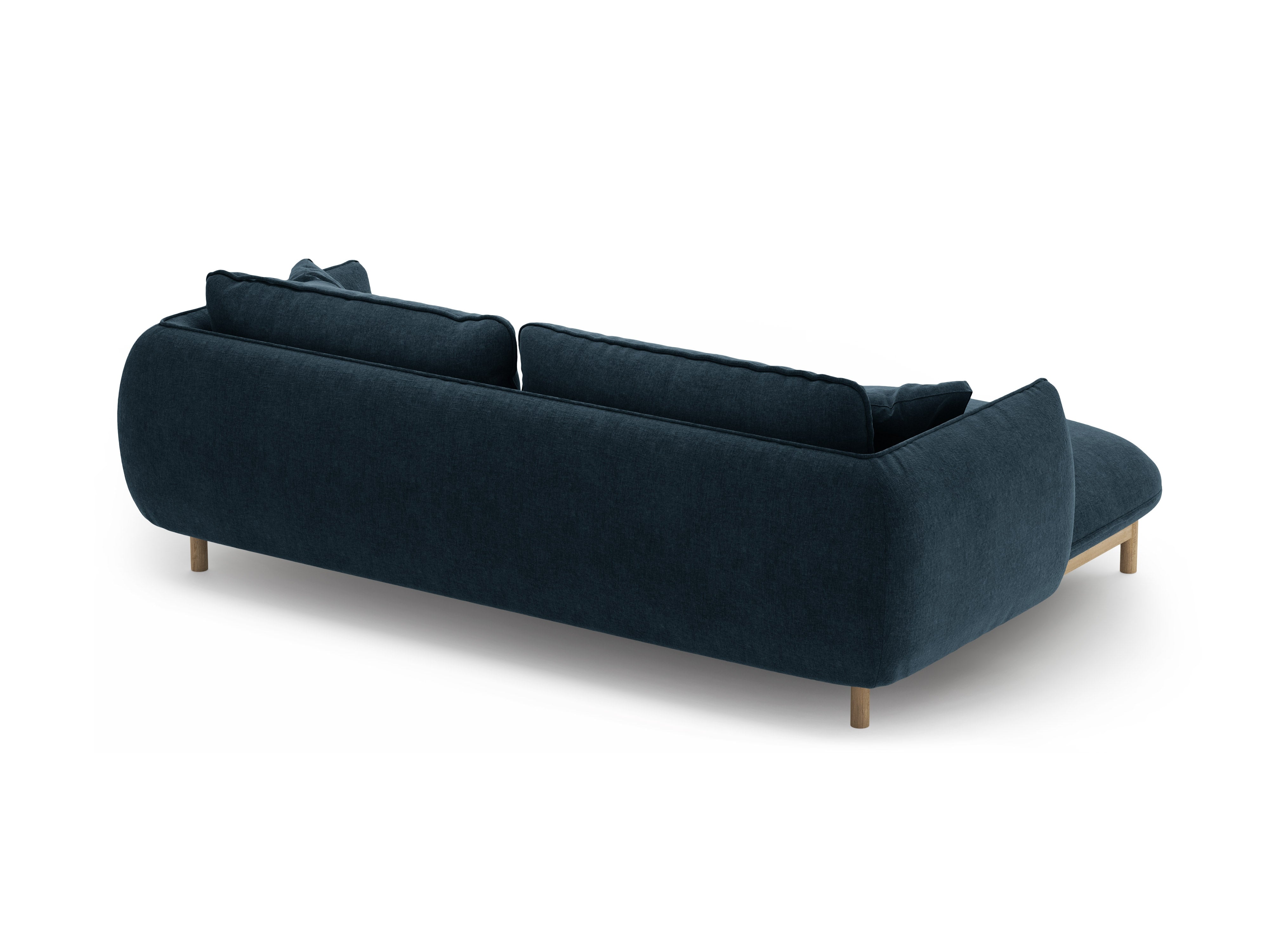 Left-sided corner sofa ADA sea blue chenille