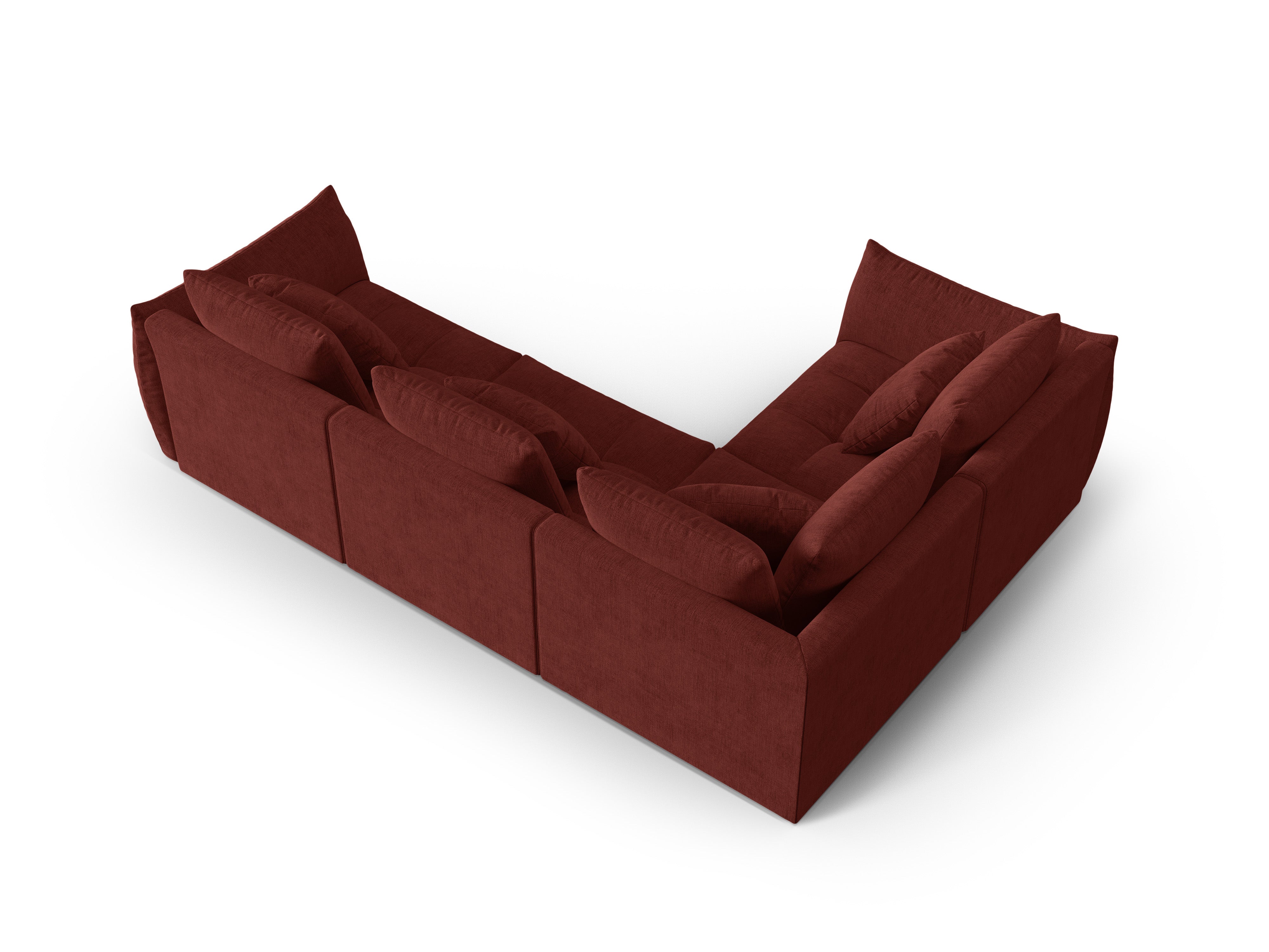 Modulares linke Ecksofa, "Bloom", 3 Sitze, rot, 316x216x95
In Europa gemacht