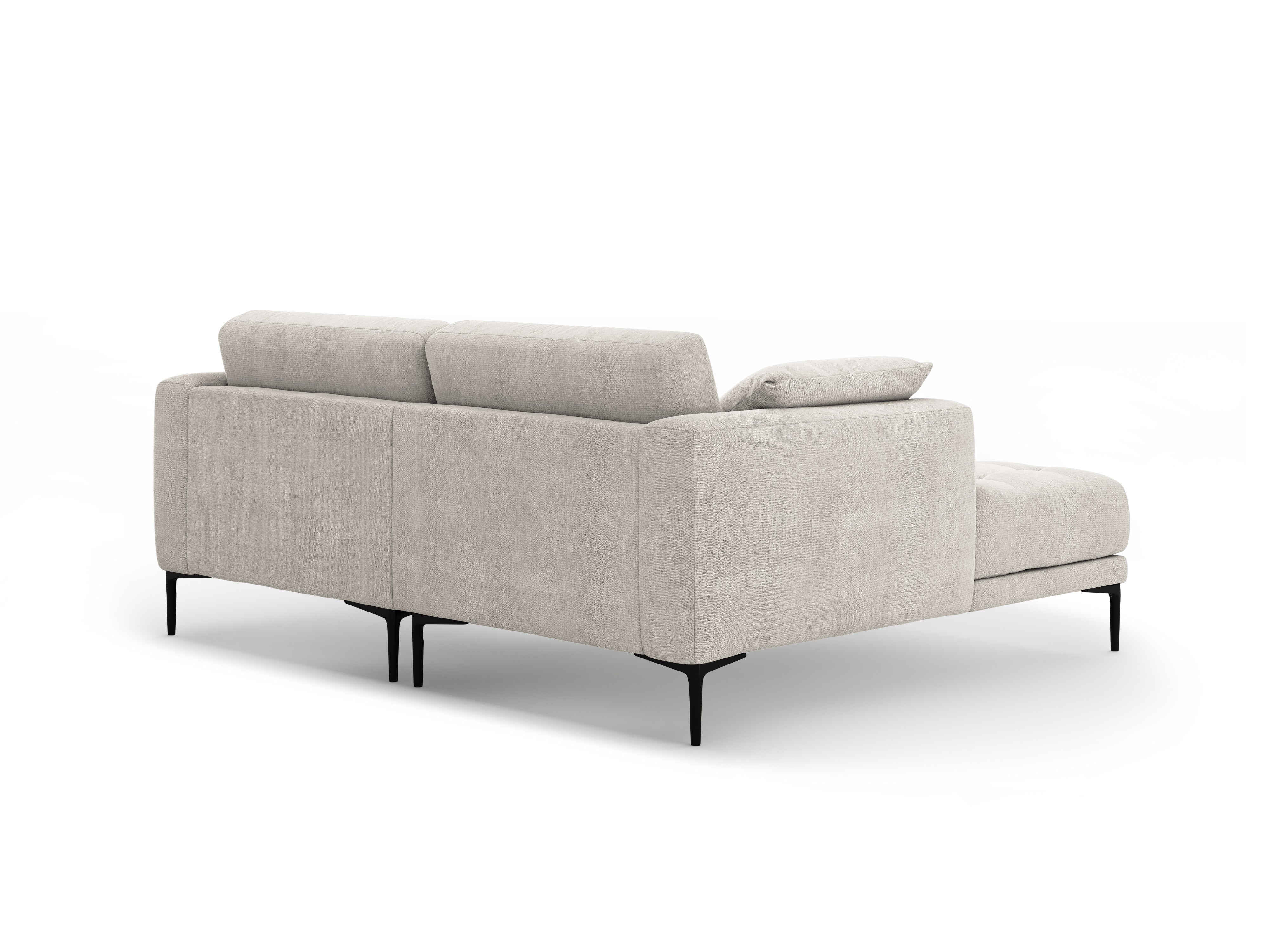 Left-facing corner sofa BEMY beige chenille