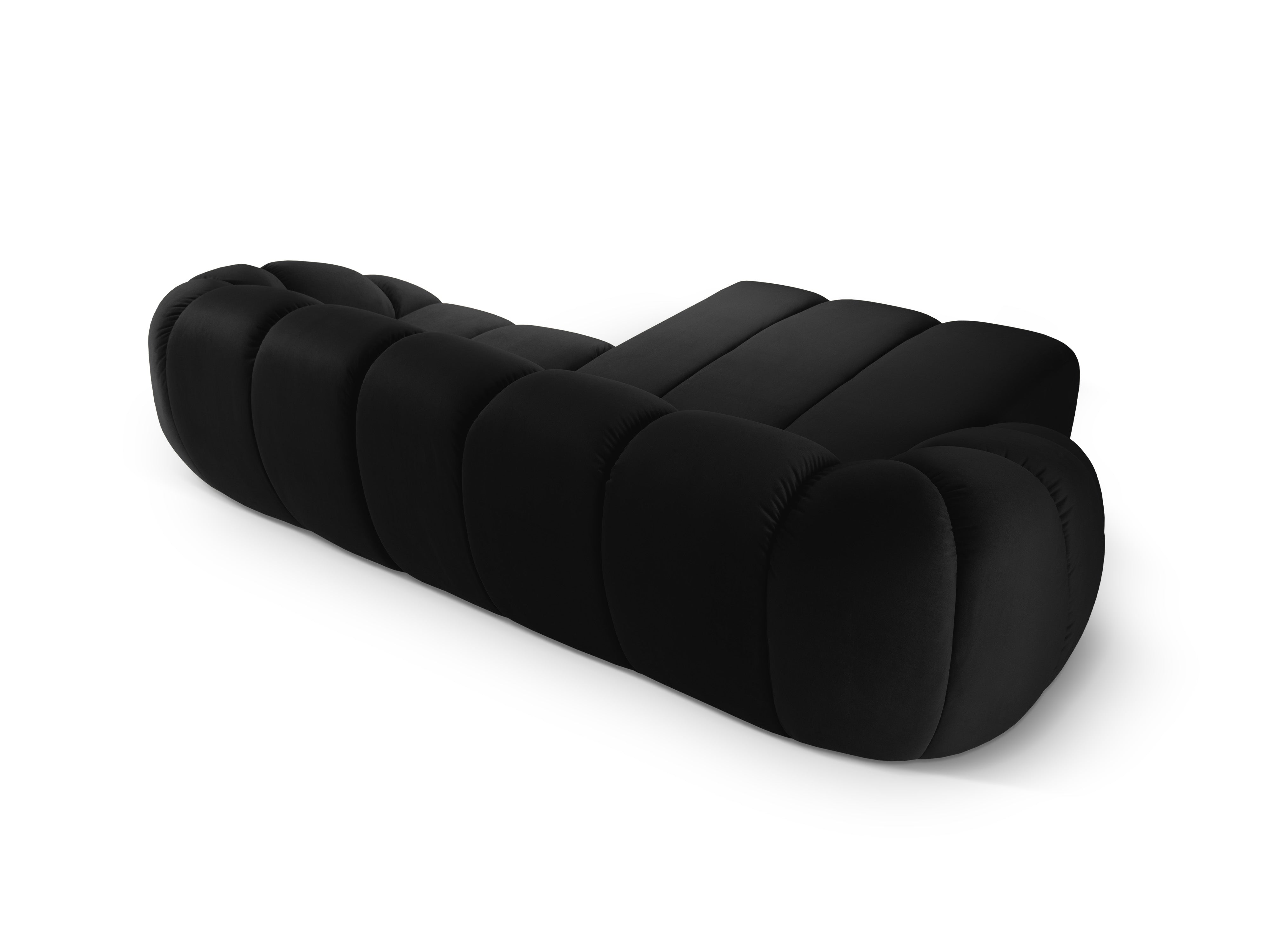Velvet Linksecke Sofa, "Diana", 3 Sitze, schwarz, 294x182x72
In Europa gemacht