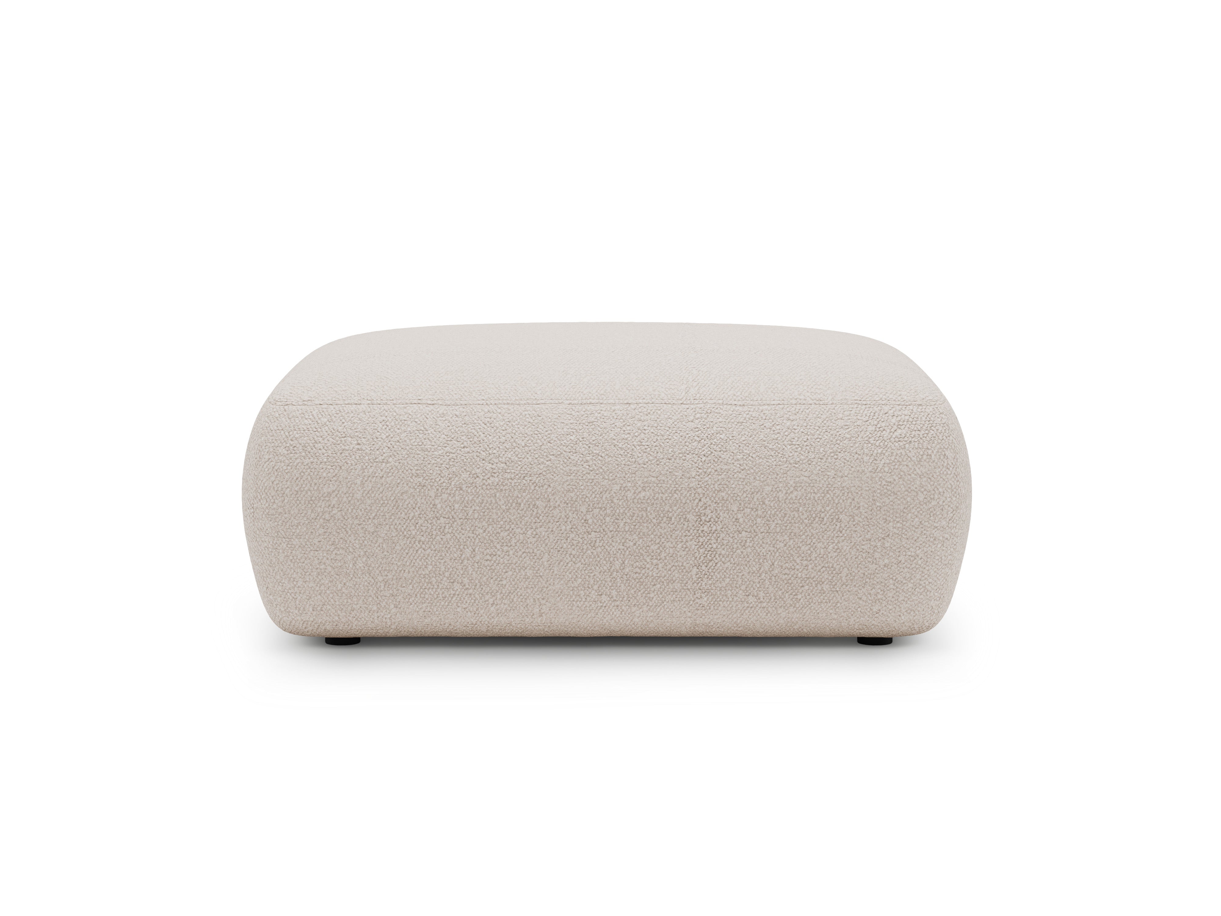 Rechteckiger Hocker KATE beige Boucle