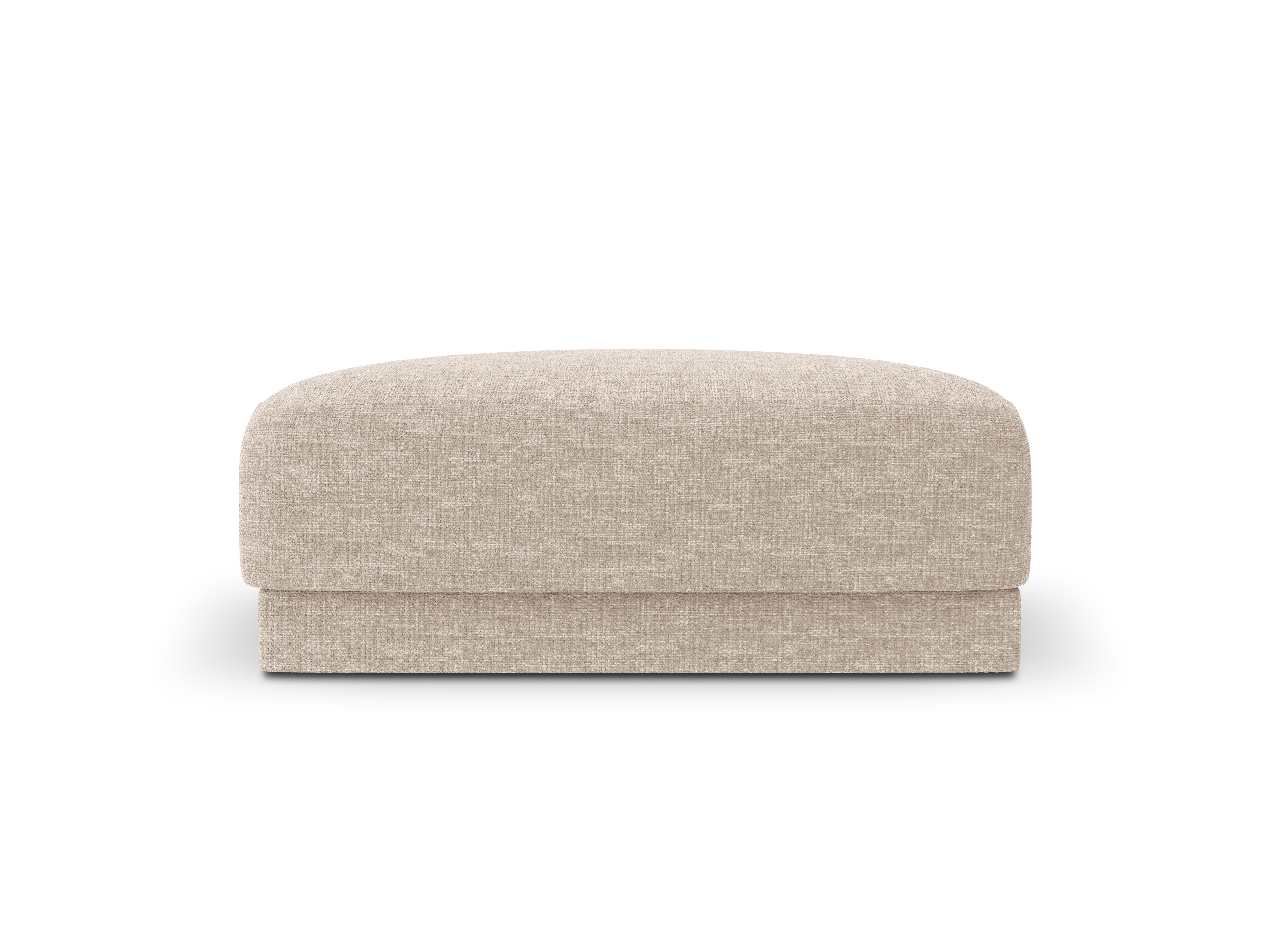MILEY Beige Chenille Pouf