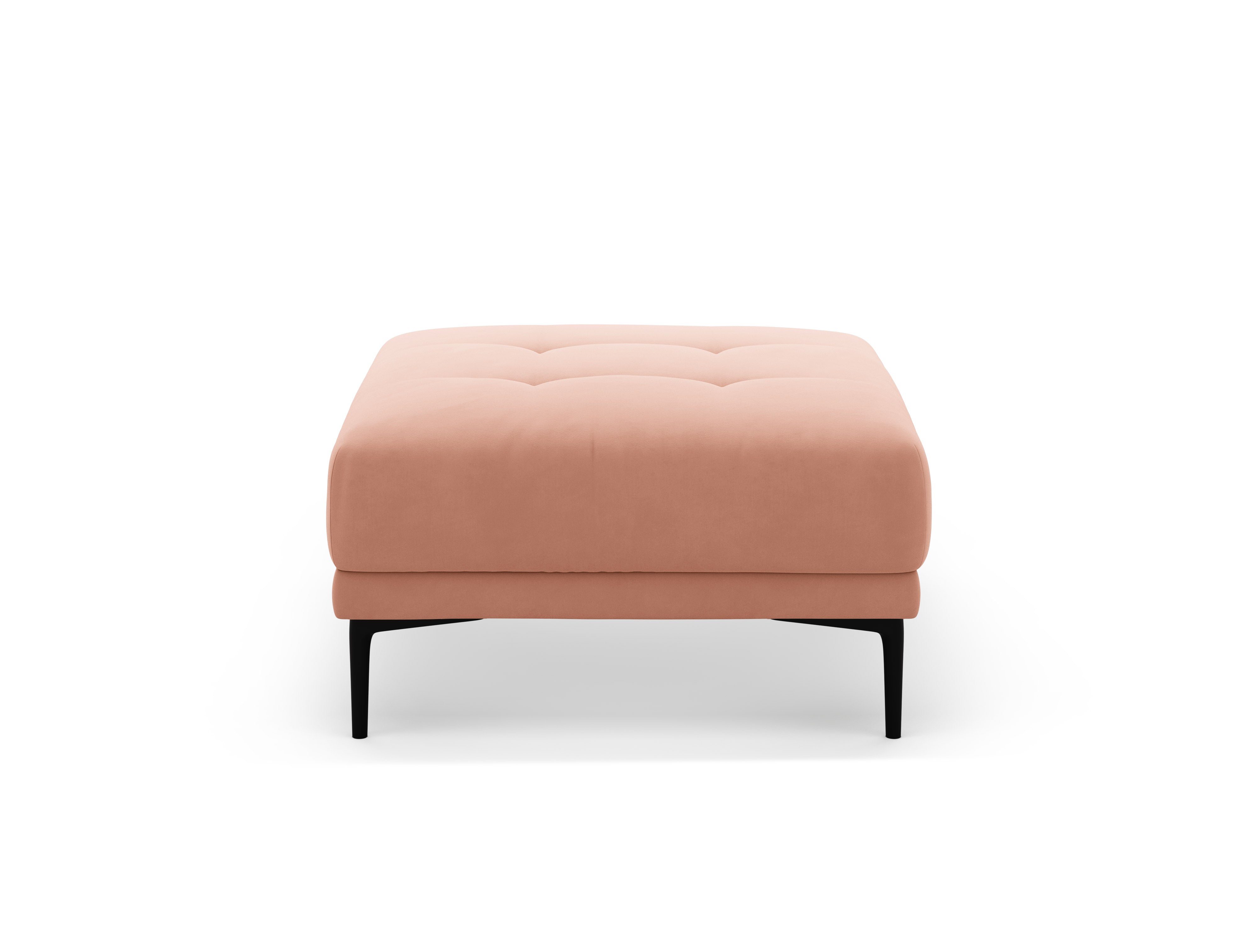 Square Velvet Pouf BEMY Pink