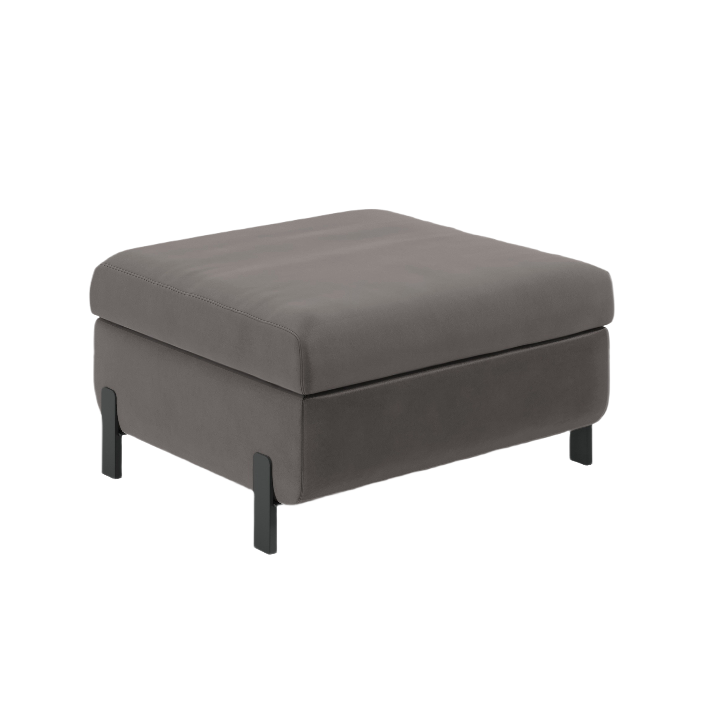 Velvet Fumpu with Box, "Gloria", 1 SEAT, GRAY, 87x72x46
Made in Europe