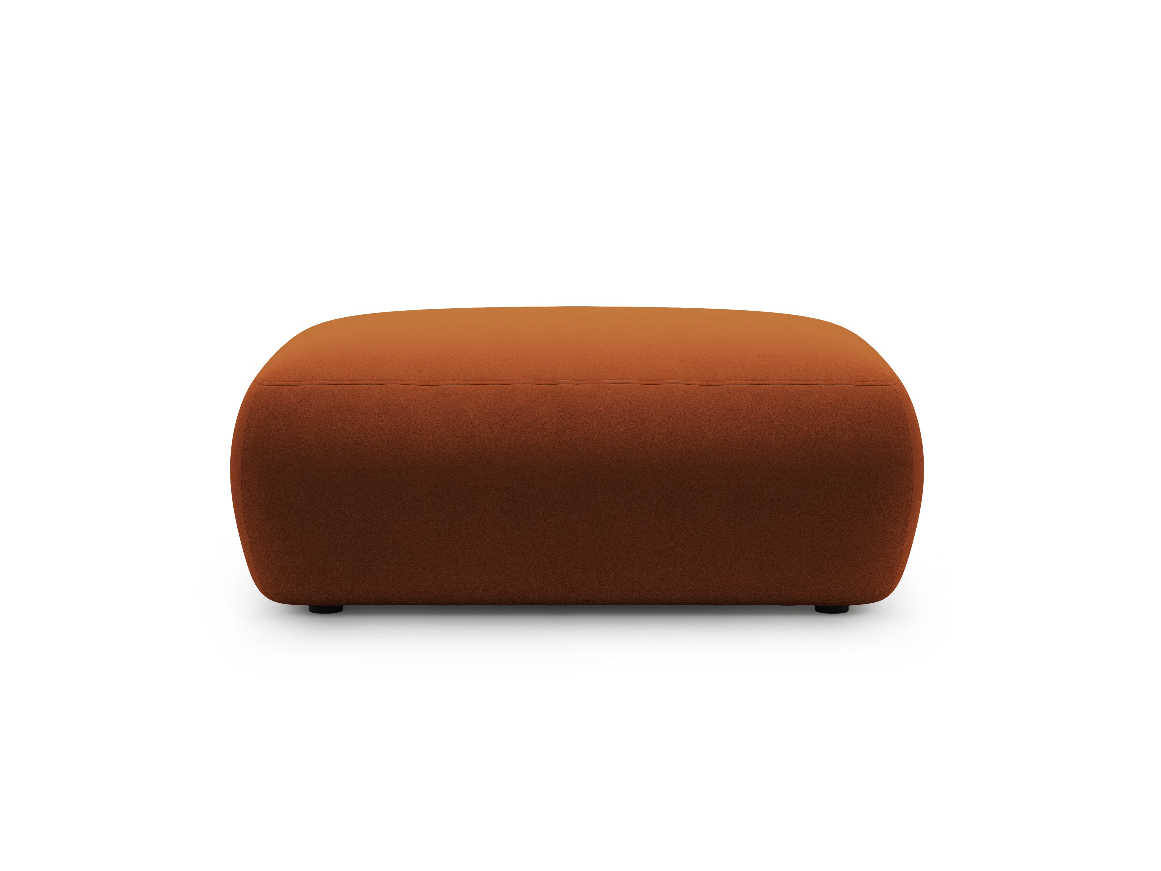 Rechteckiger Samtpouf KATE Terrakotta