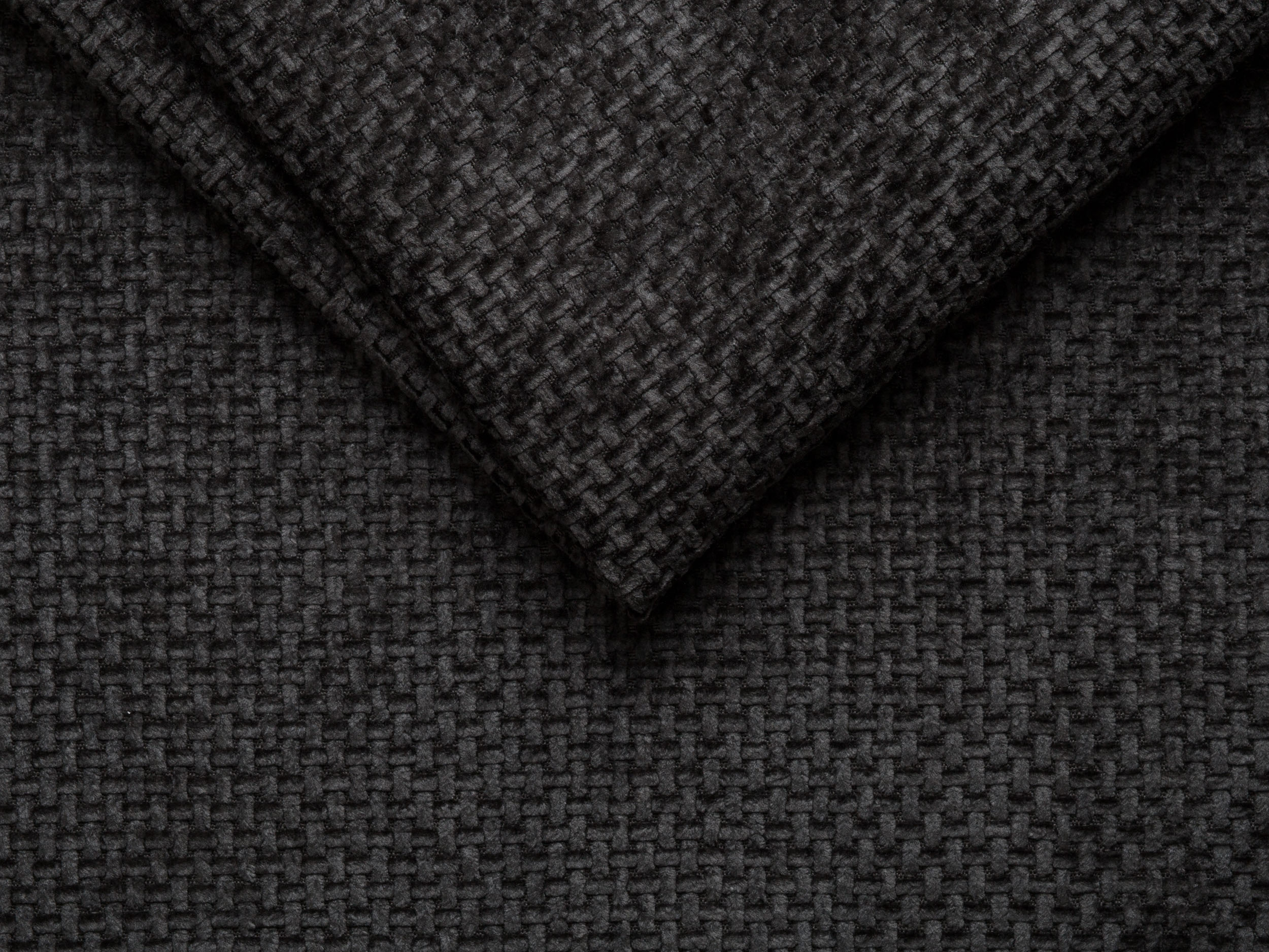 Open right-sided 4-seater sofa MILEY black chenille