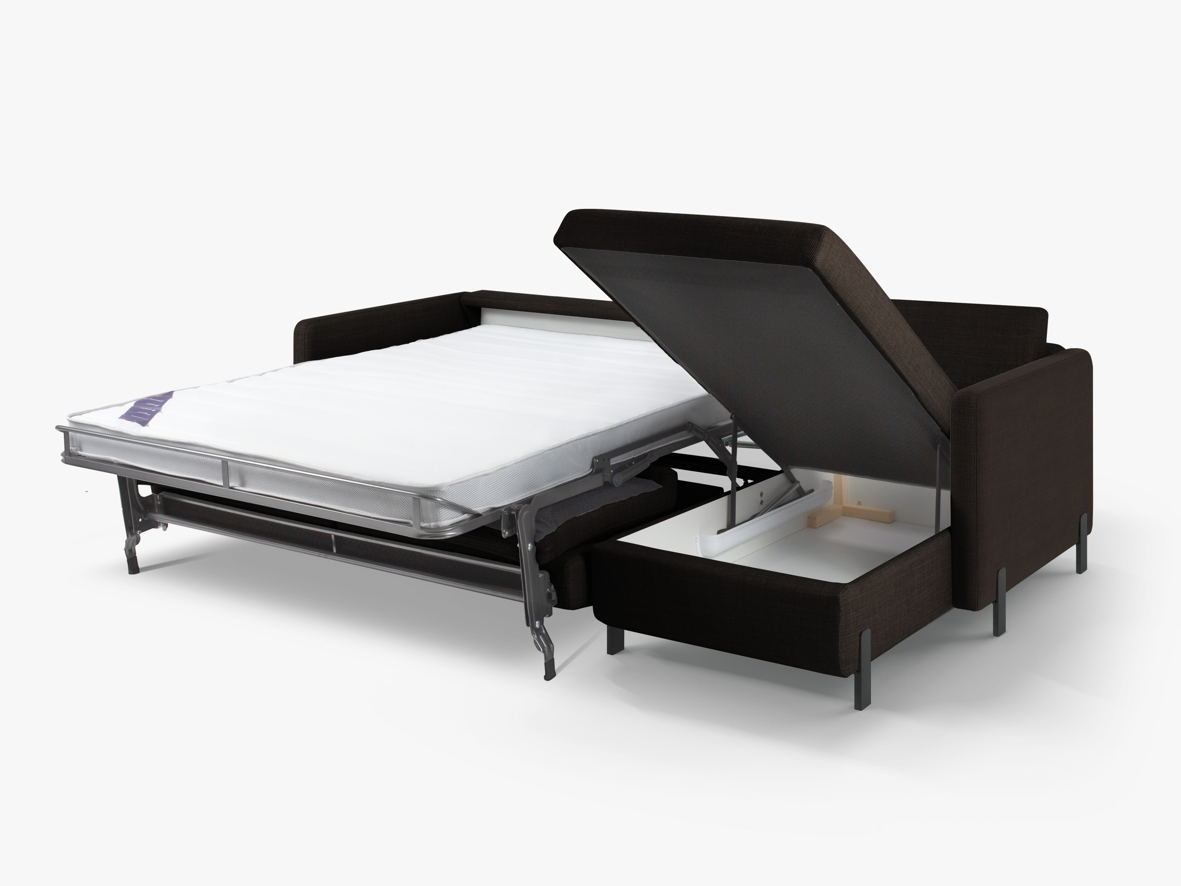 Right Corner Sofa with Bed Function and Box, "Gloria", 5 Seats, Dark Gray, 280x170x80
Made in Europe