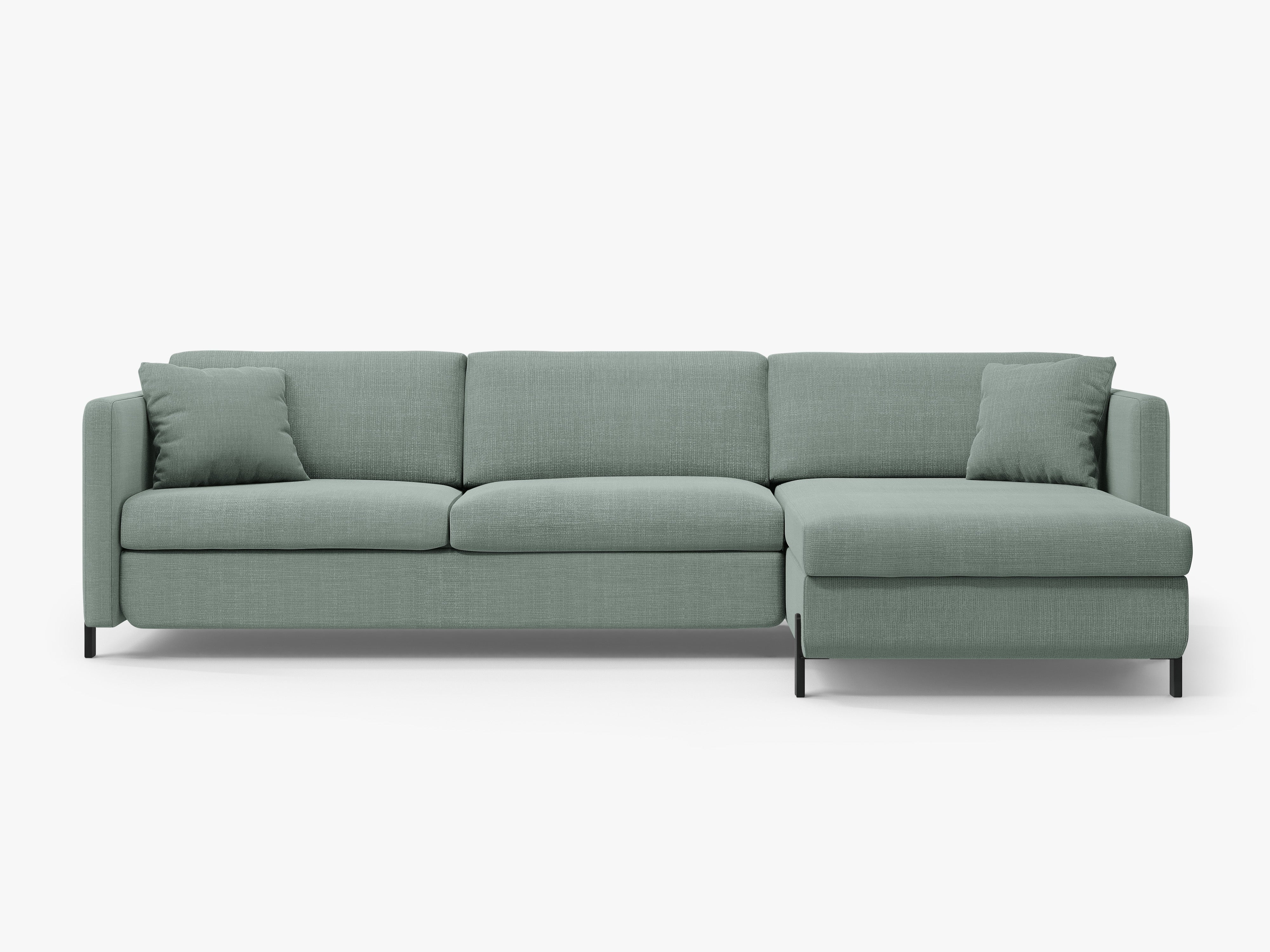 Right Corner Sofa with Bed Function and Box, "Gloria", 5 Seats, Mint, 280x170x80
Made in Europe