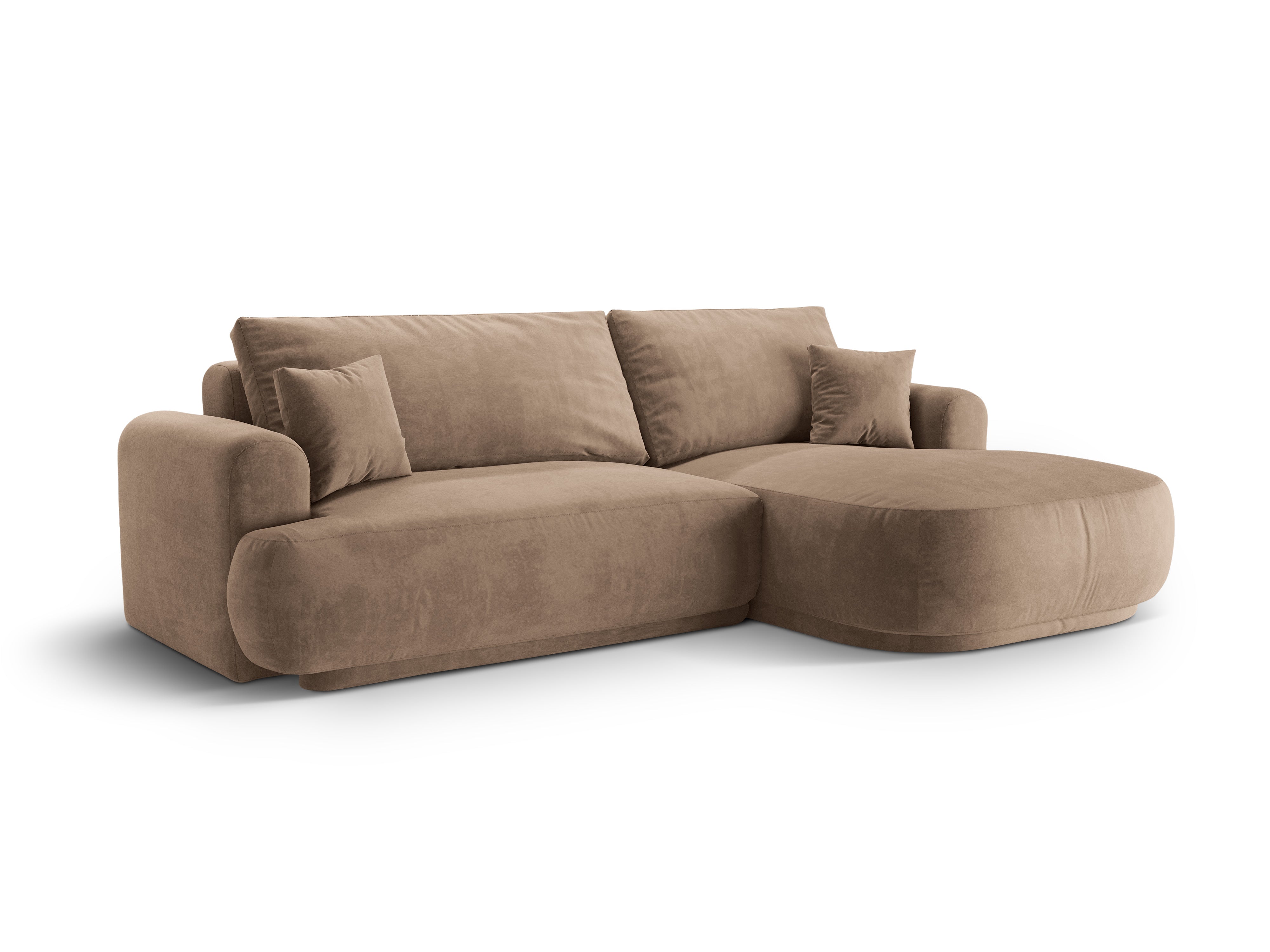 Right -sided velvet corner with Ella Dark -Law Sleeping function