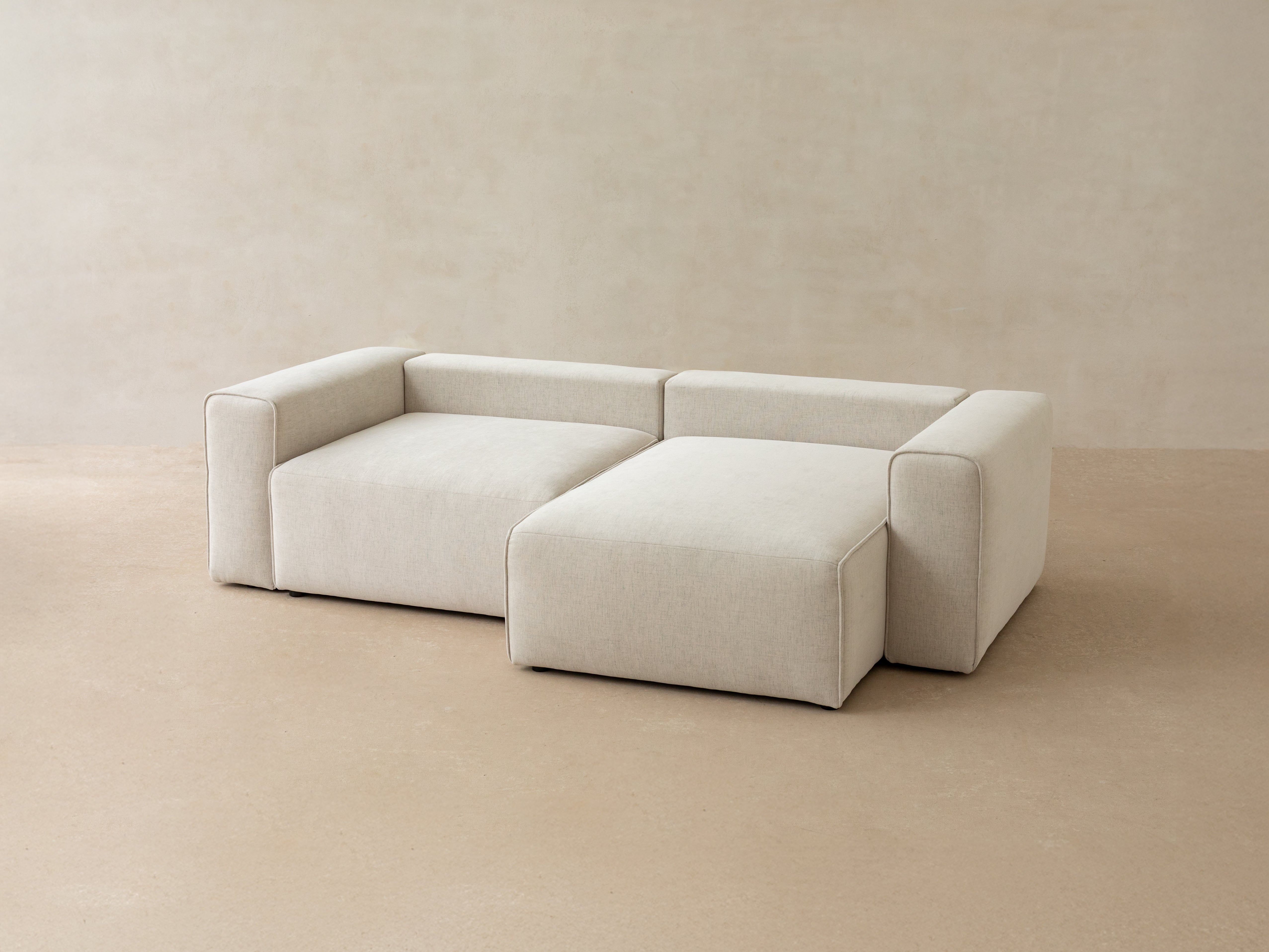 Samt-Ecksofa linksseitig 3-sitzig mit Schlaffunktion VICTOR blau