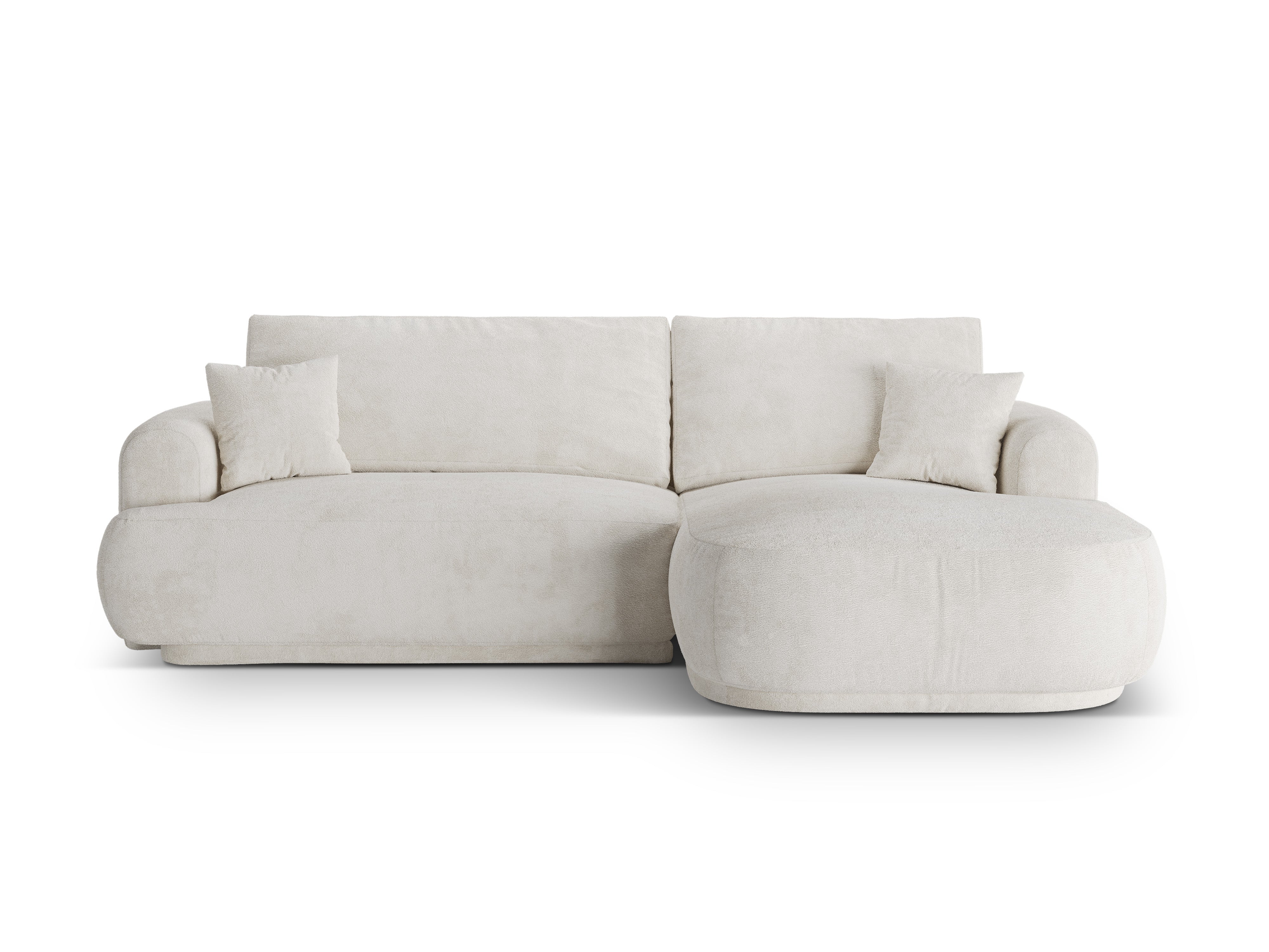 Right -sided corner with Ella light -beige boucle sleeping function