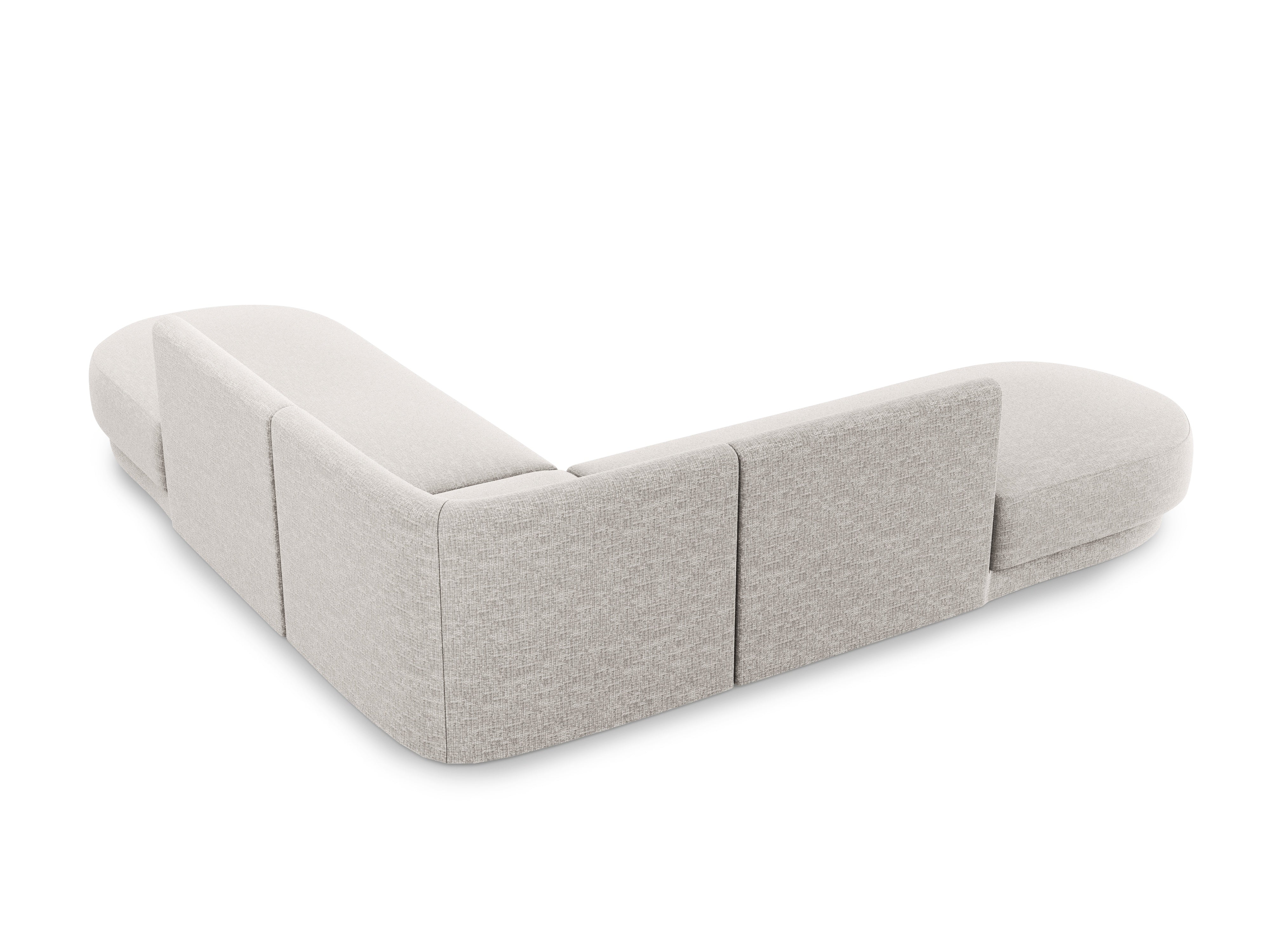 5-seater Corner Sofa MILEY gray chenille