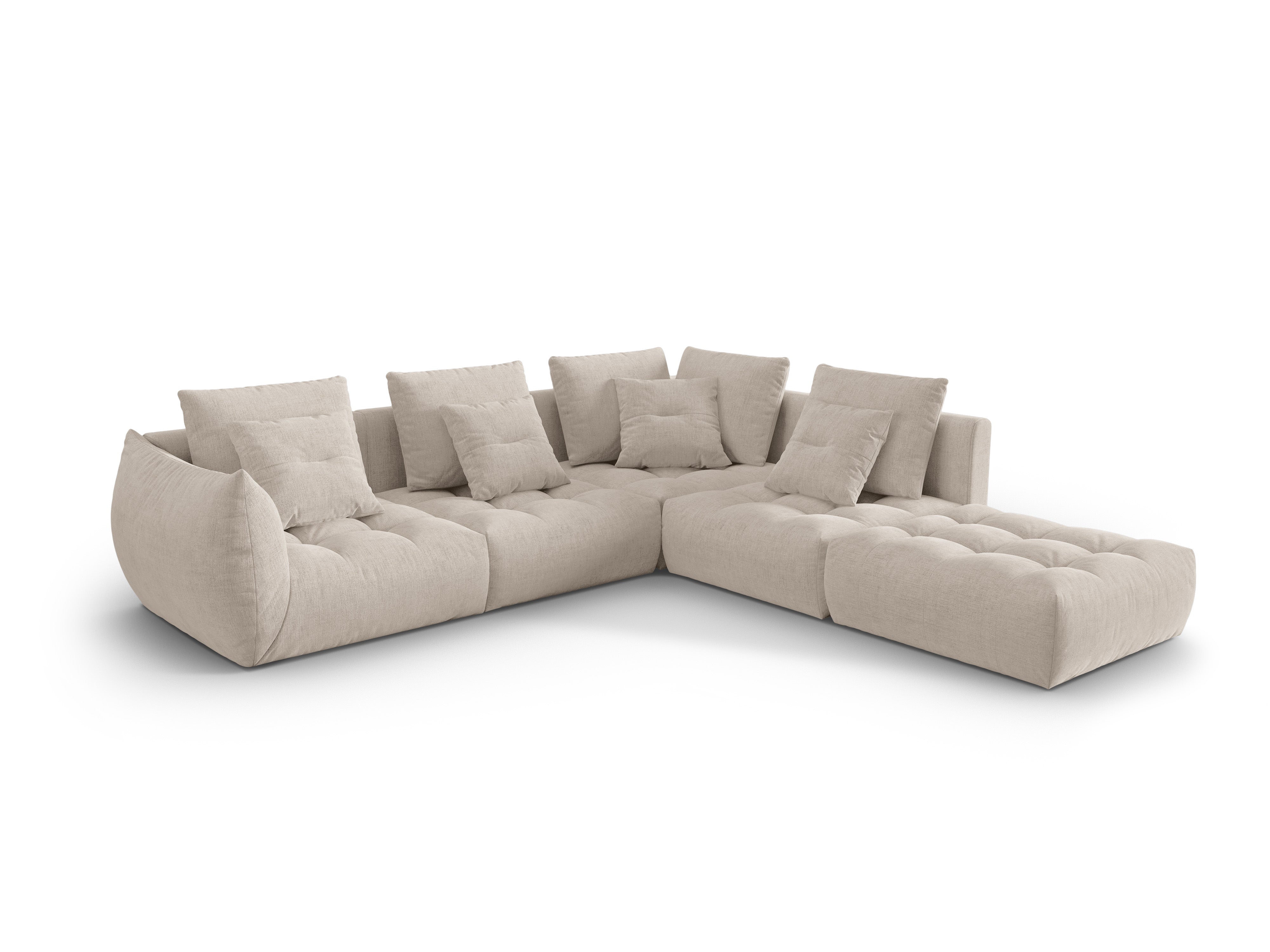 Modular Right Corner Sofa, "Bloom", 4 Seats, Dark Beige, 316x310x95
Made in Europe