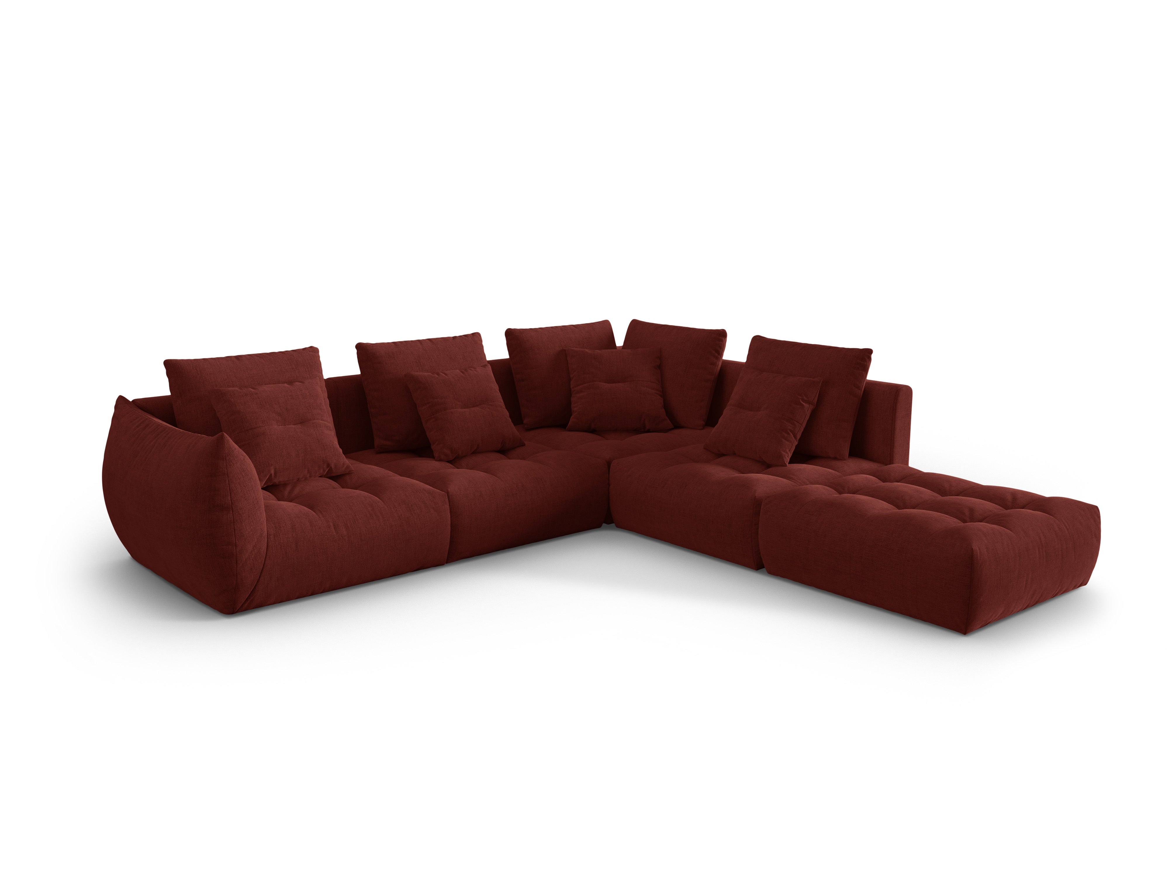 Modularer rechter Ecksofa, "Bloom", 4 Sitze, rot, 316x310x95
In Europa gemacht