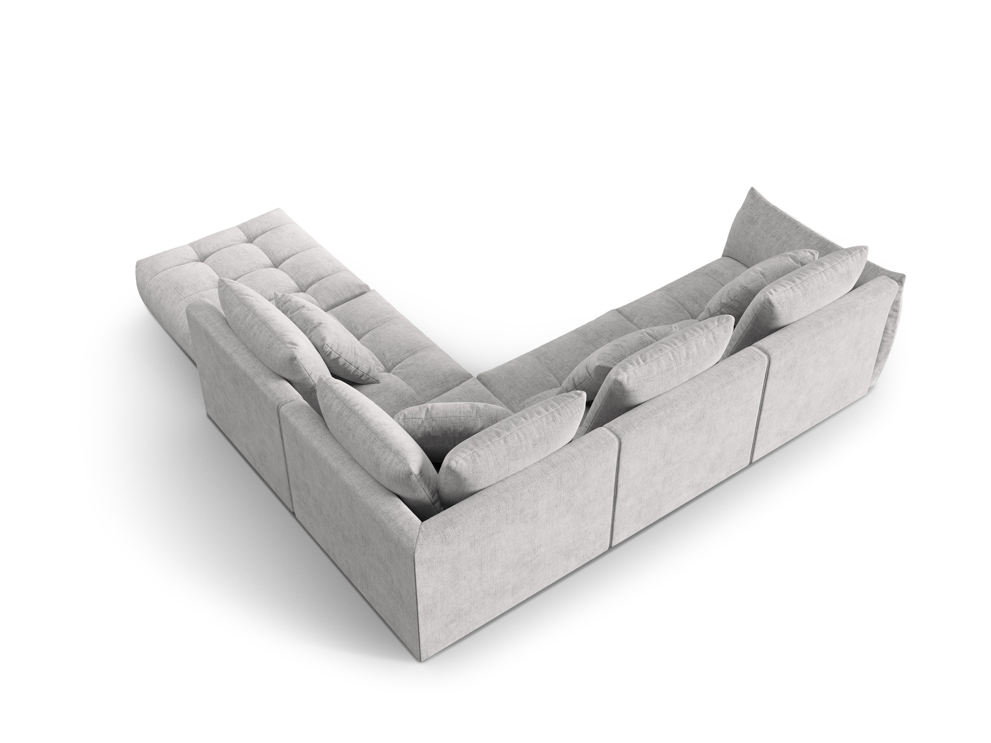 Modular Right Corner Sofa, "Bloom", 4 Seats, Silver, 316x310x95
Made in Europe