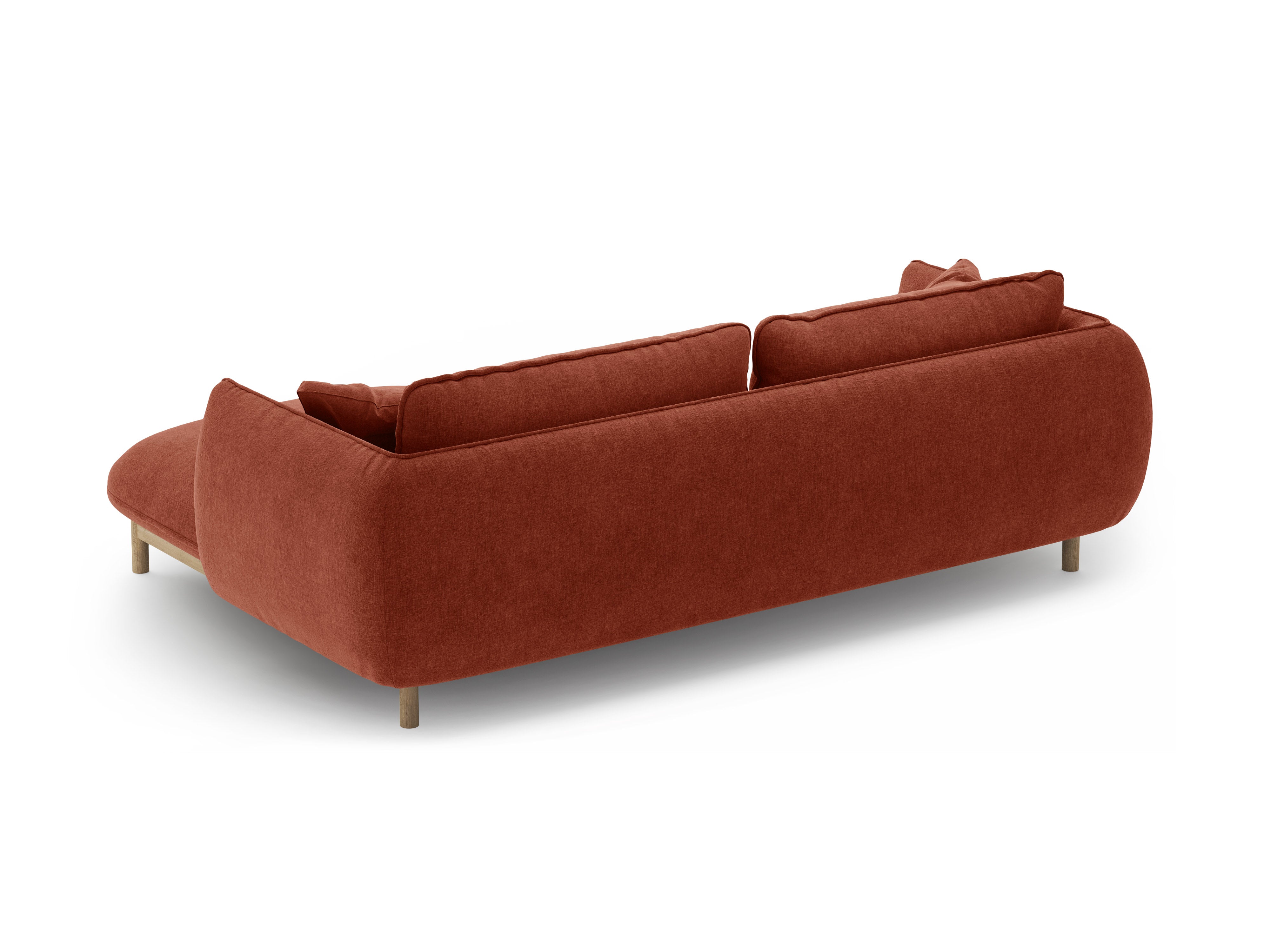 Right-hand corner sofa ADA in chestnut chenille
