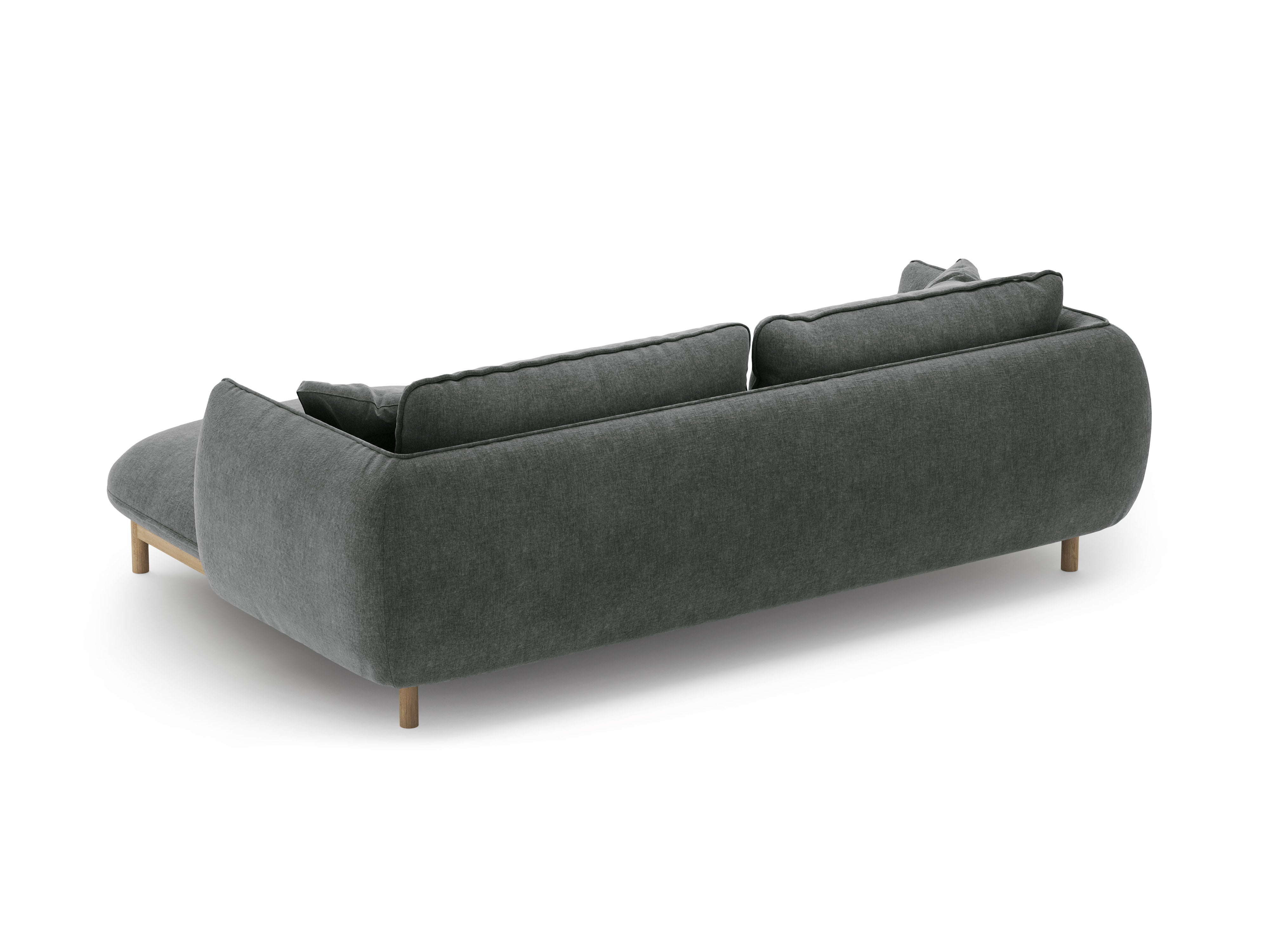 Right-hand corner sofa ADA dark gray chenille