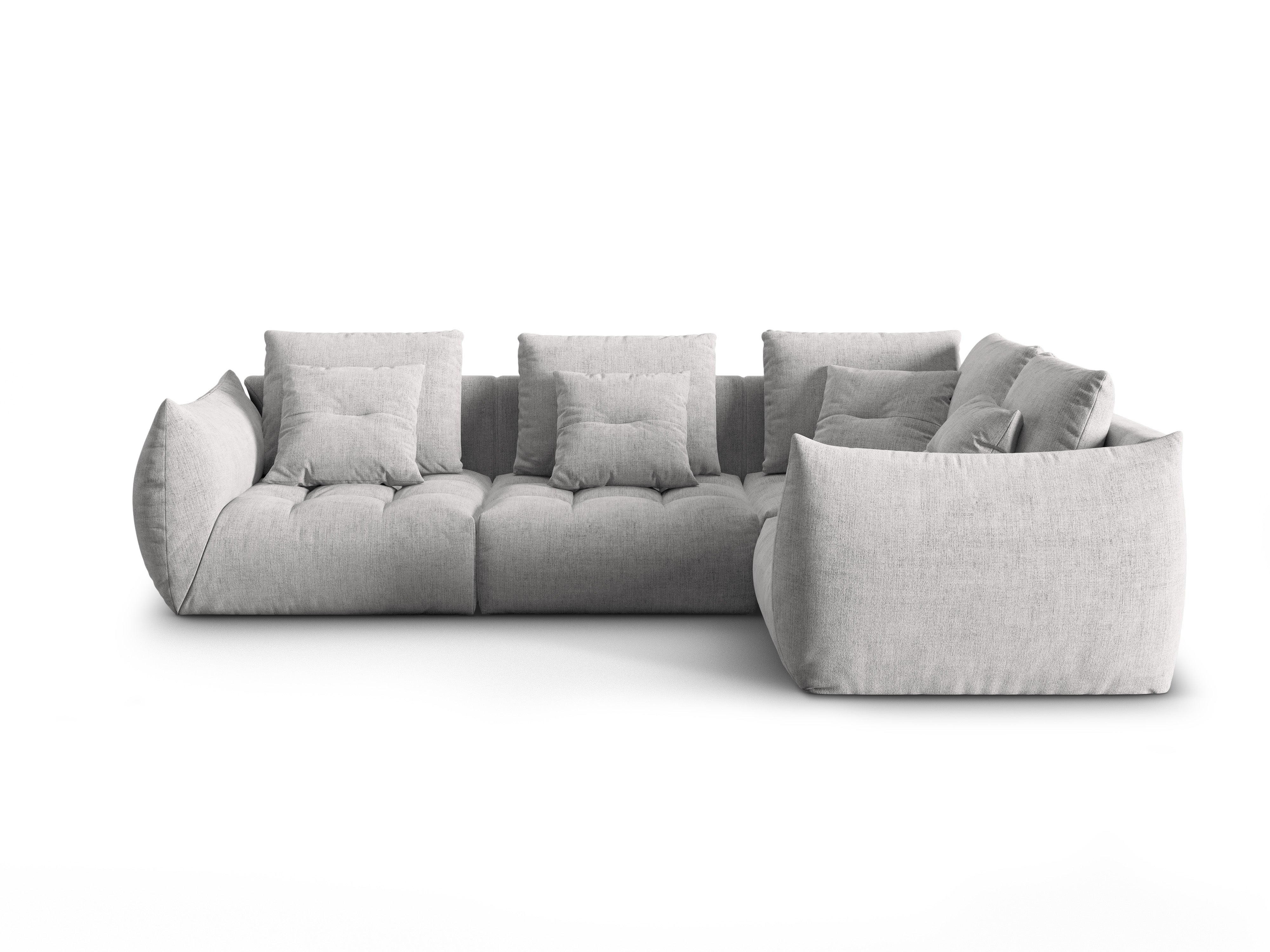 Modular Right Corner Sofa, "Bloom", 3 Seats, Silver, 316x216x95
Made in Europe