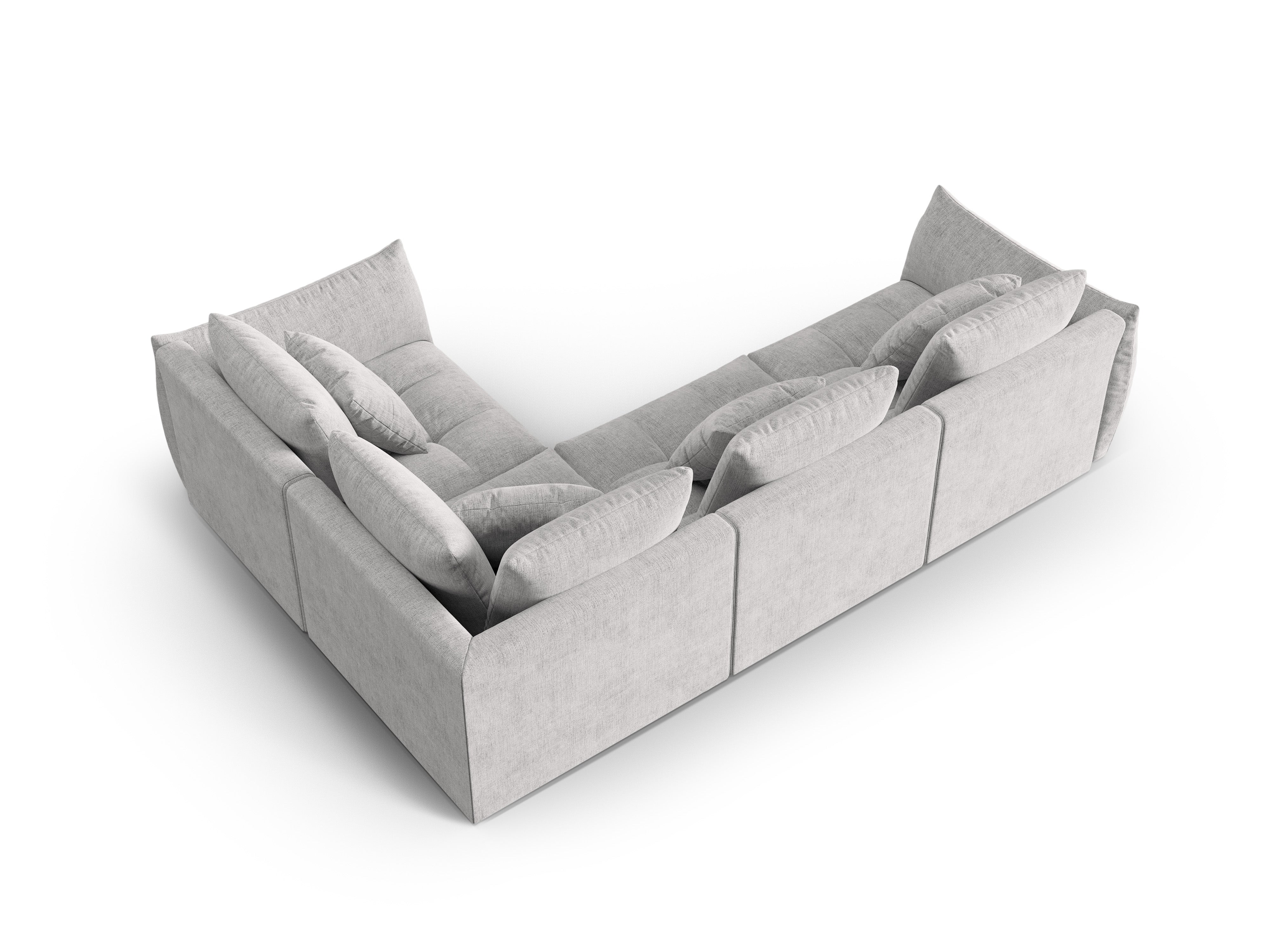 Modular Right Corner Sofa, "Bloom", 3 Seats, Silver, 316x216x95
Made in Europe