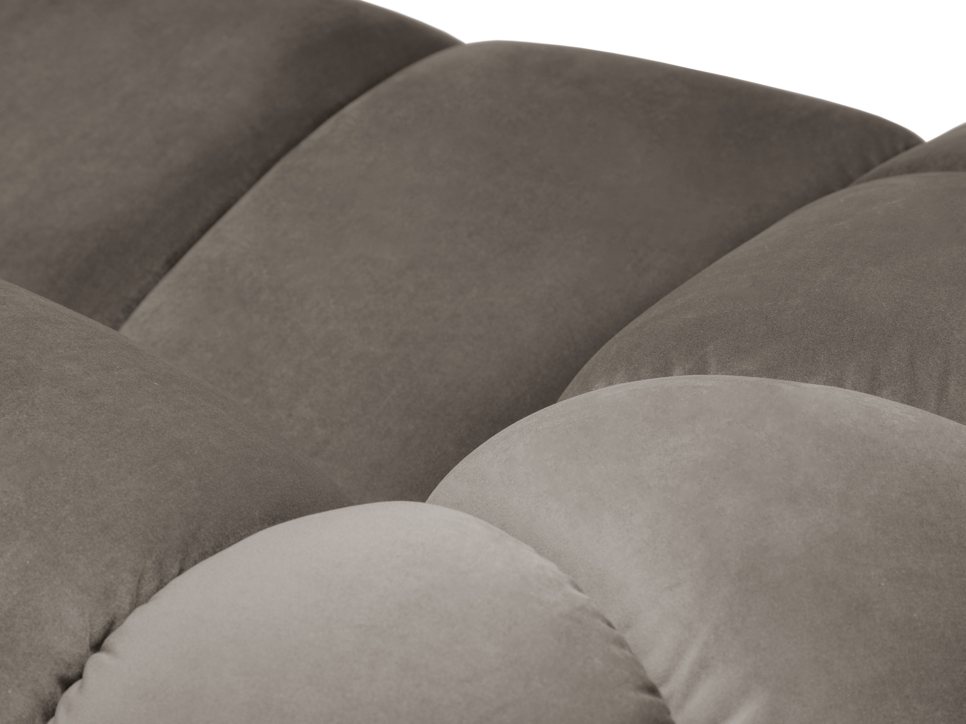 Velvet Right Corner Sofa, "Diana", 3 Sitze, Graubraun, 294x182x72
In Europa gemacht