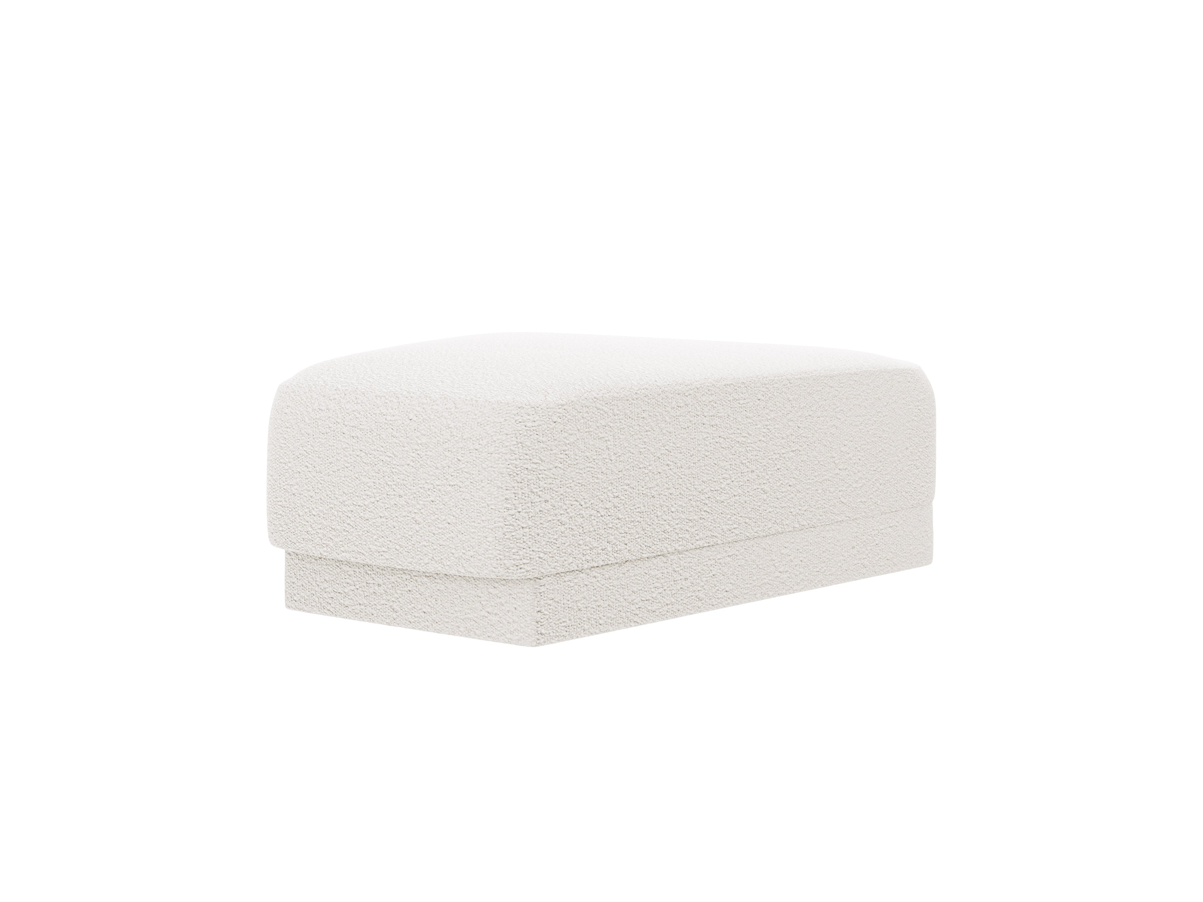 MILEY White Boucle Pouf