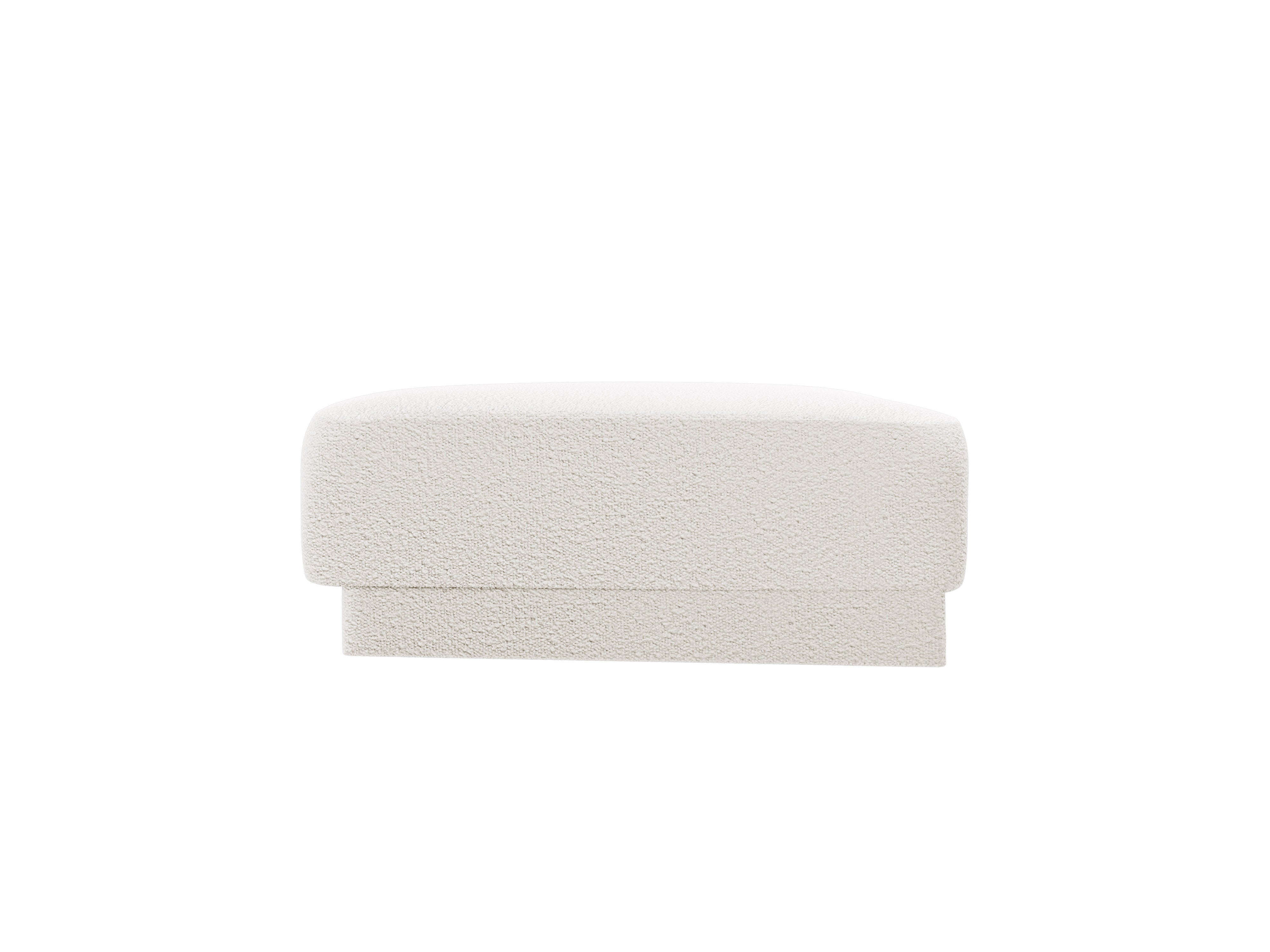 MILEY White Boucle Pouf