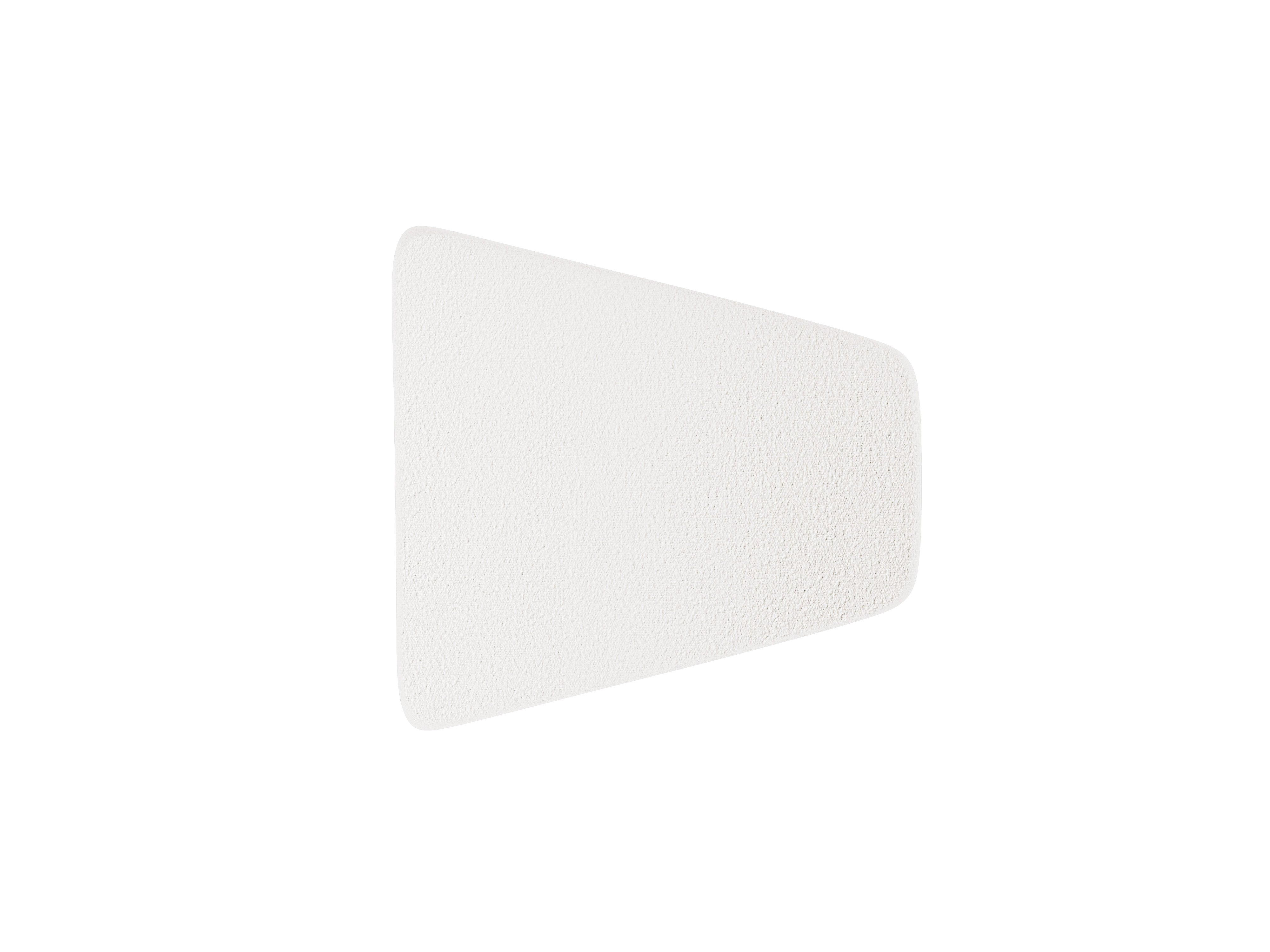MILEY White Boucle Pouf