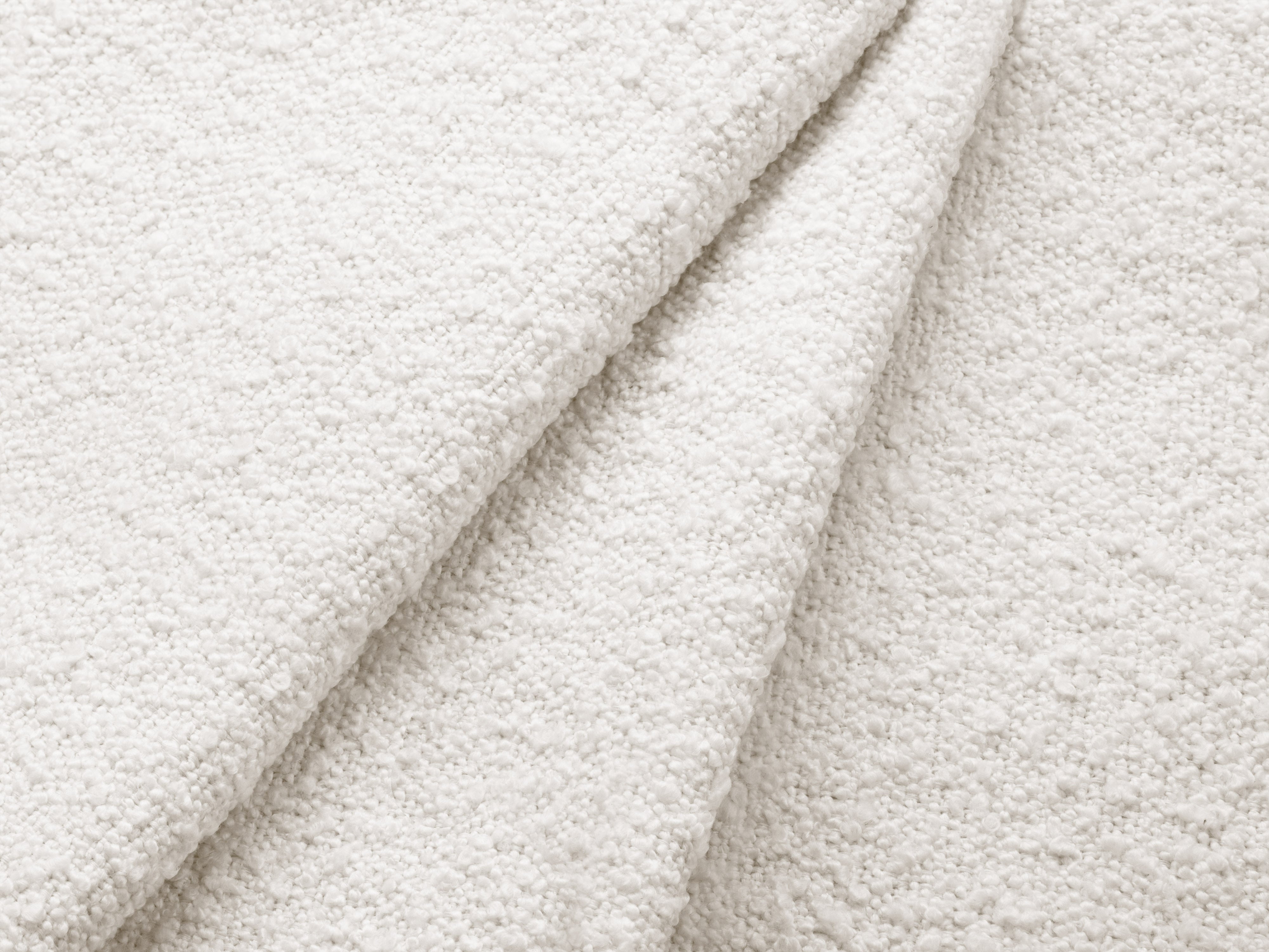 MILEY White Boucle Pouf
