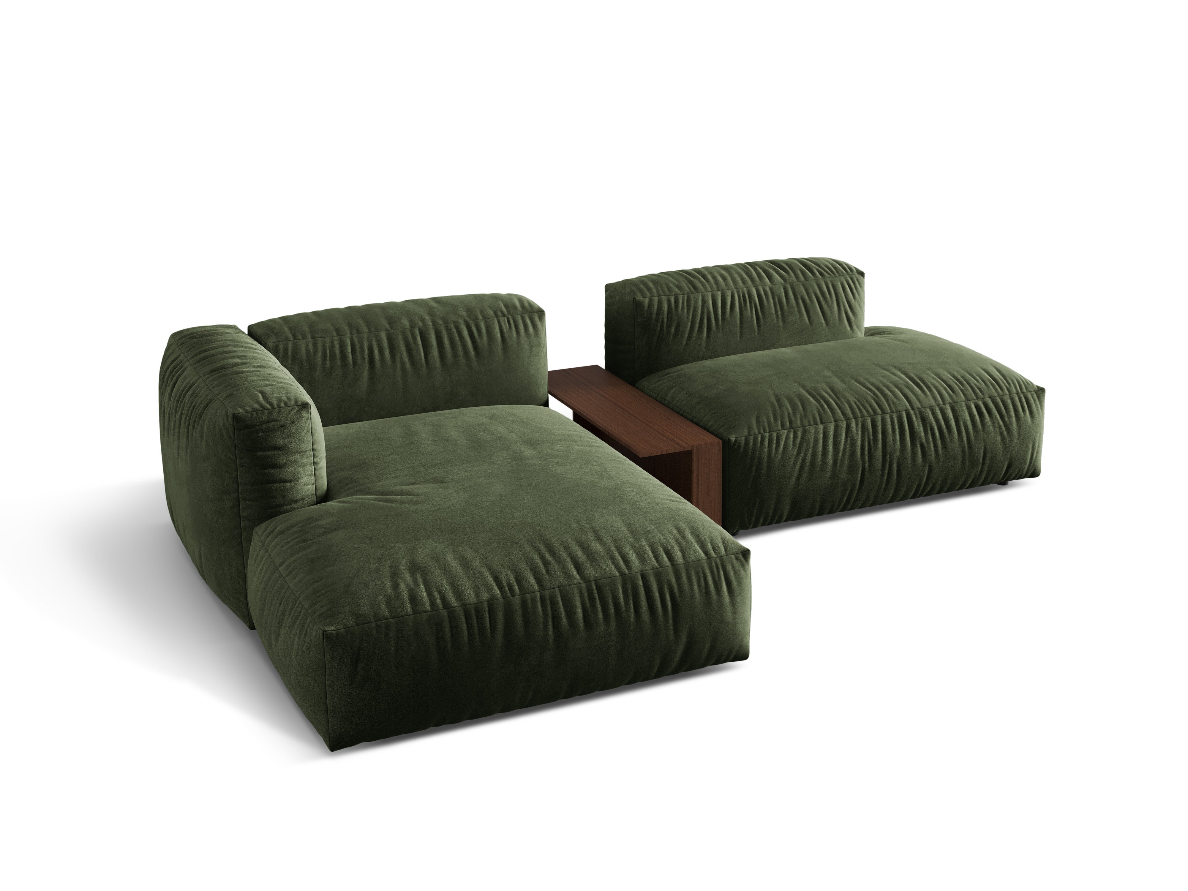 Links -Hand -Samtecke mit Martin Zielony Tisch