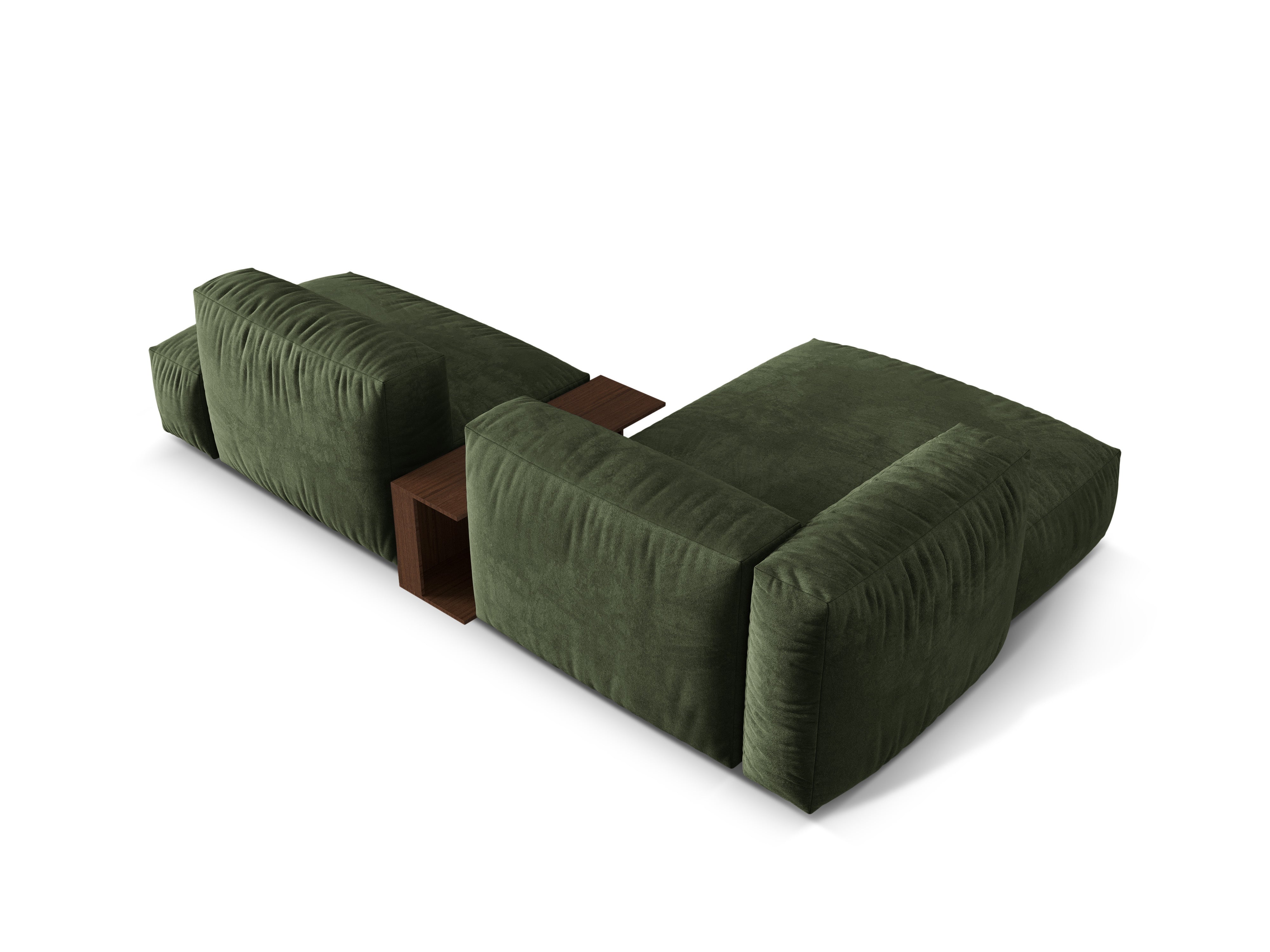 Links -Hand -Samtecke mit Martin Zielony Tisch