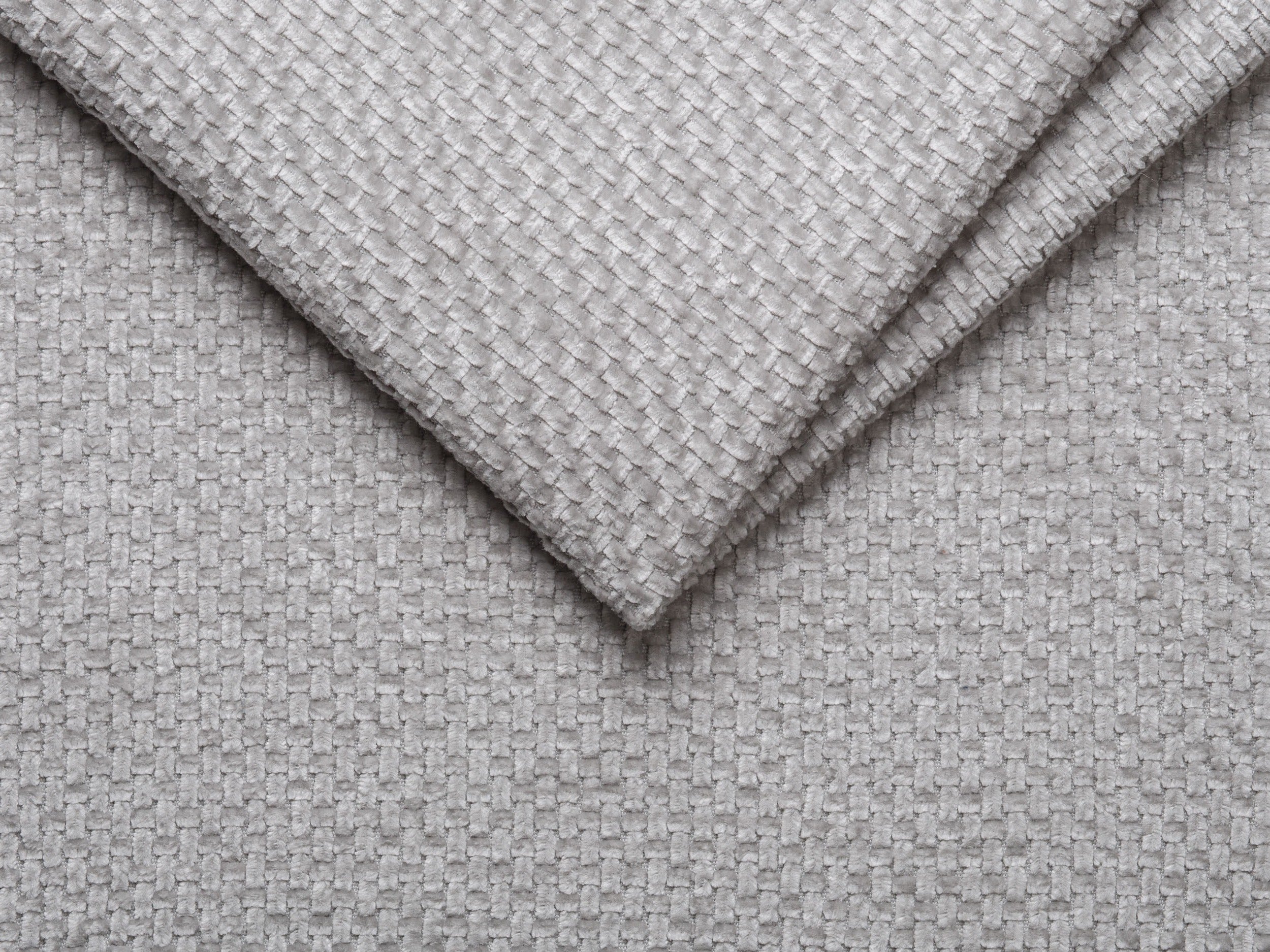Modularsofa rechts mit Tisch für 5 Personen MILEY graues Chenille