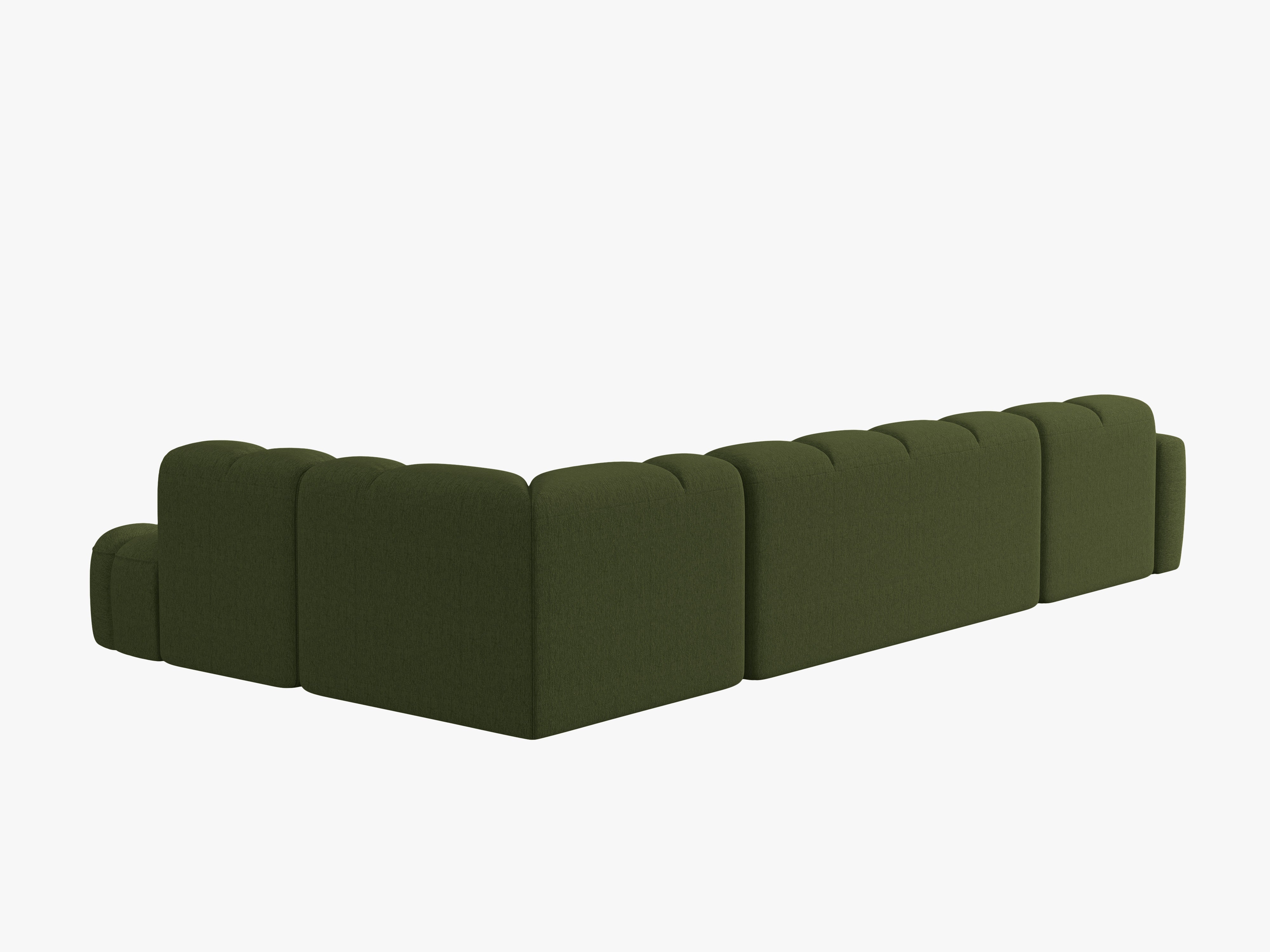 Panoramarechts-Ecksofa LISA grün Chenille