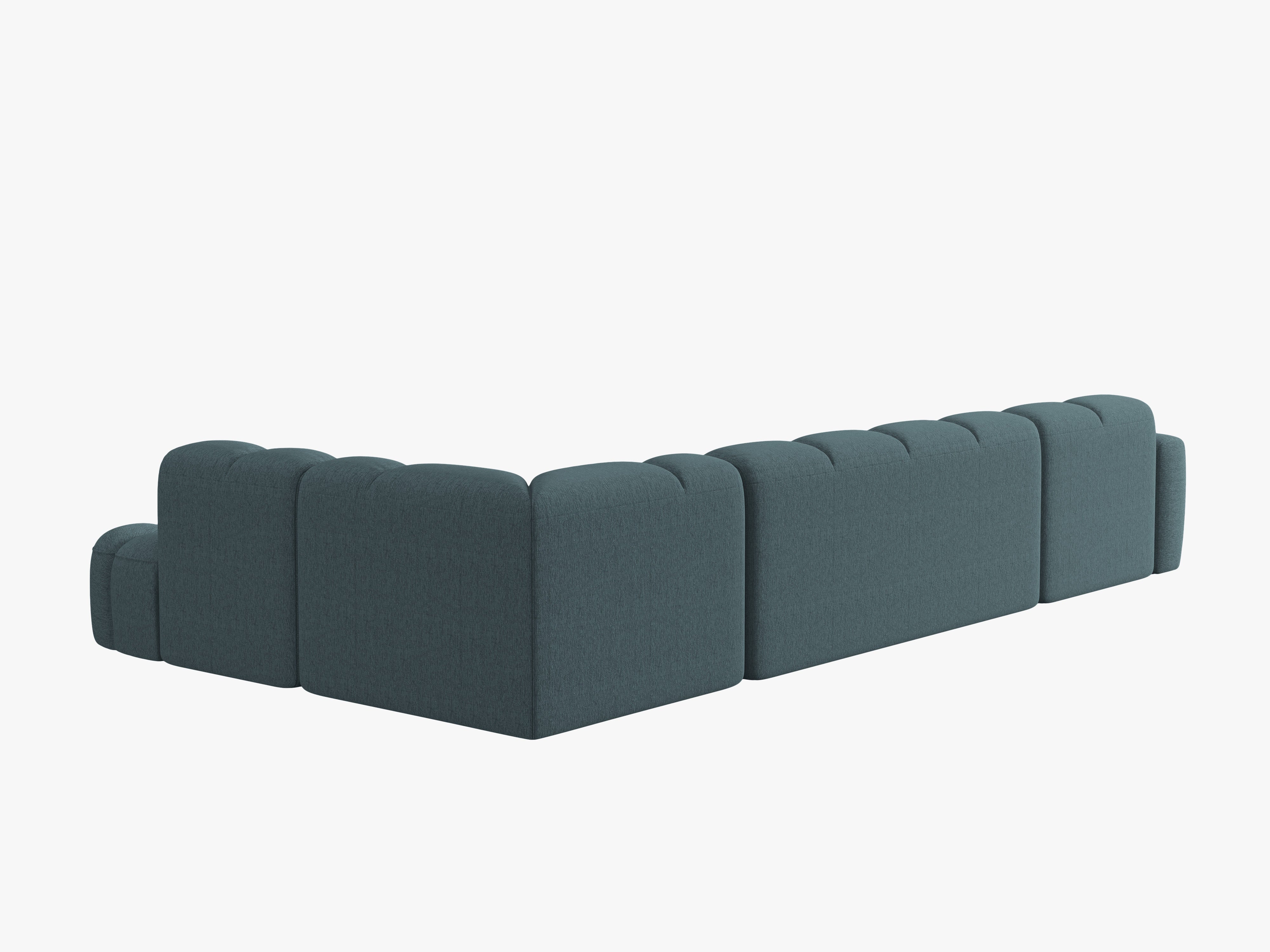 Panoramarechtschwenksofa LISA hellblaues Chenille