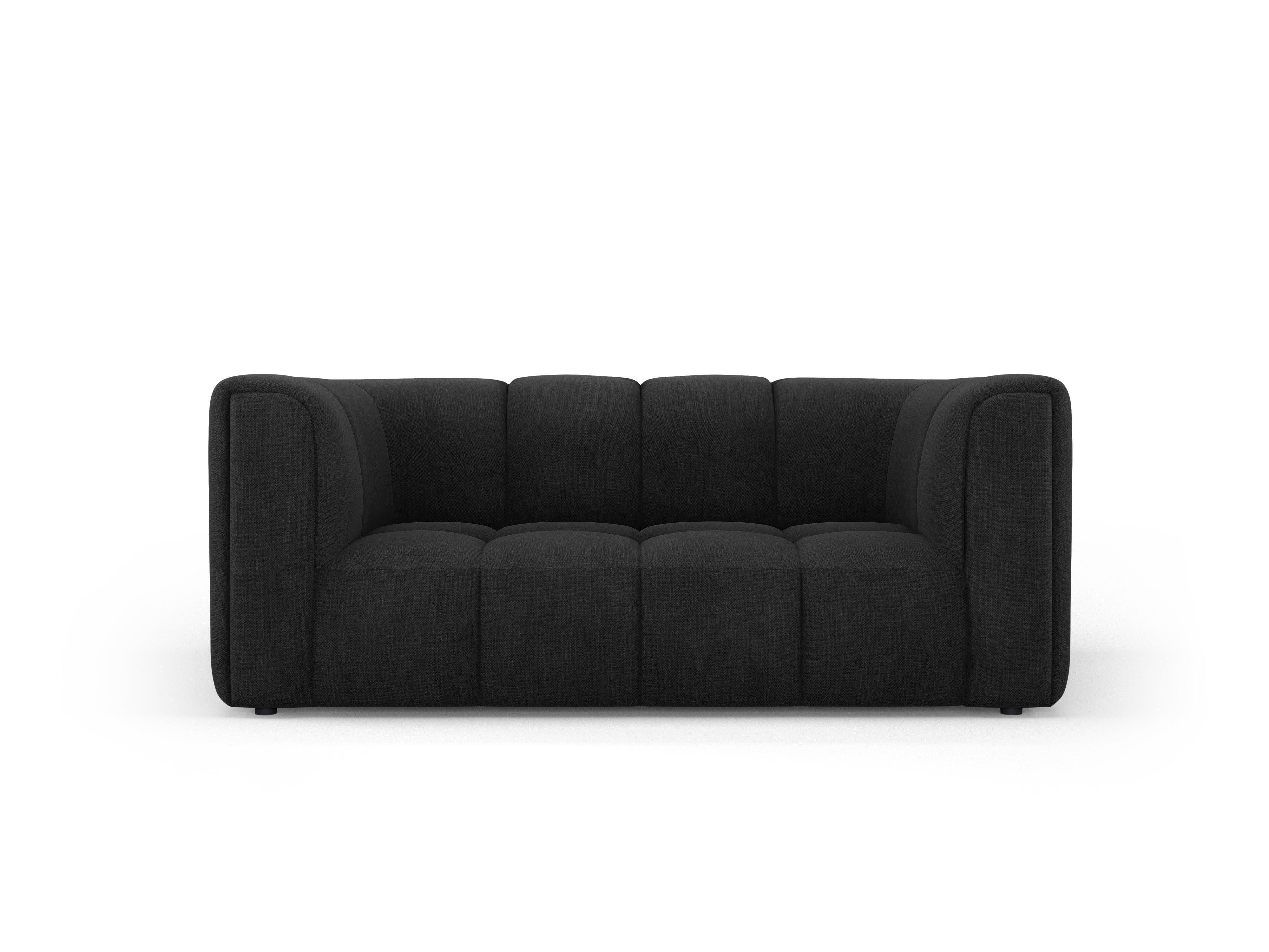 2-seater sofa FRANCESCA black chenille Milo Casa Eye on Design