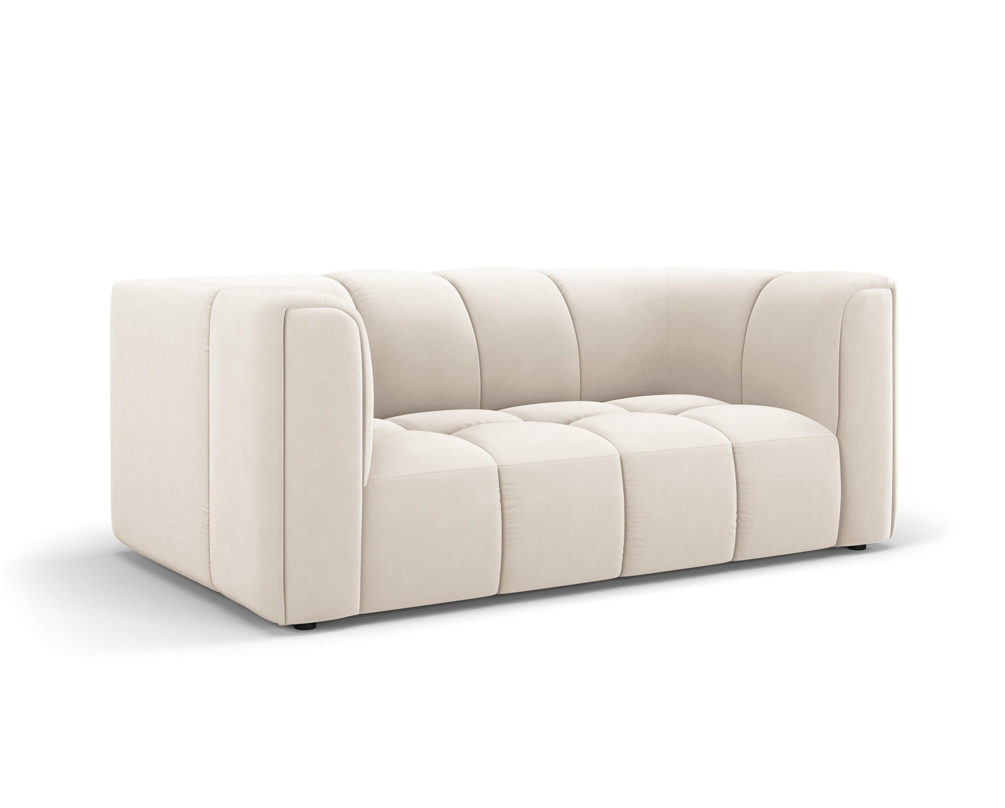 Velvet 2-seater sofa FRANCESCA light beige Milo Casa Eye on Design