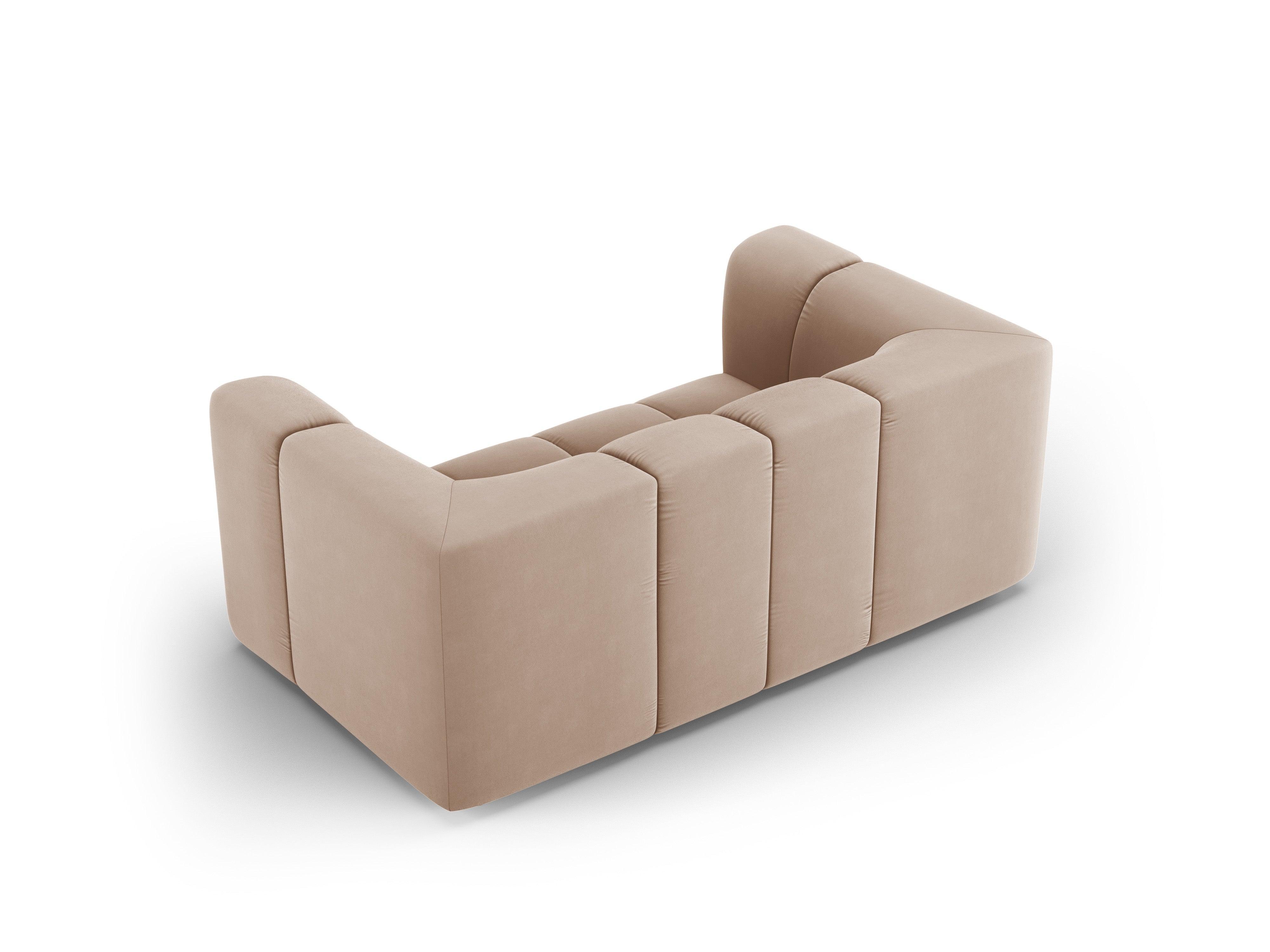 Velvet 2-seater sofa FRANCESCA beige Milo Casa Eye on Design